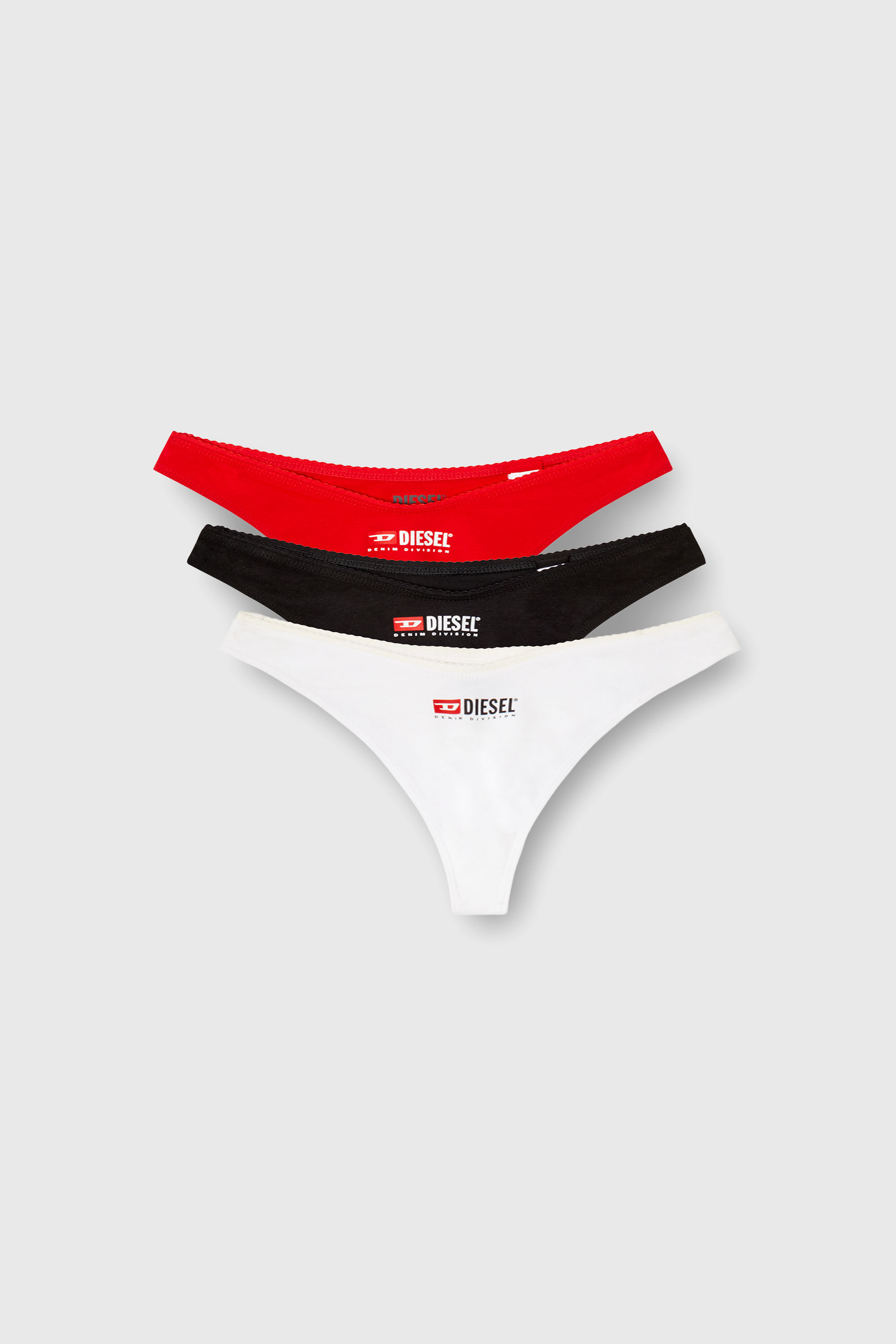 Diesel - PUNCHY-D-CORE-3PACK, Damen Strings im Dreierpack in Rot/Schwarz - 2