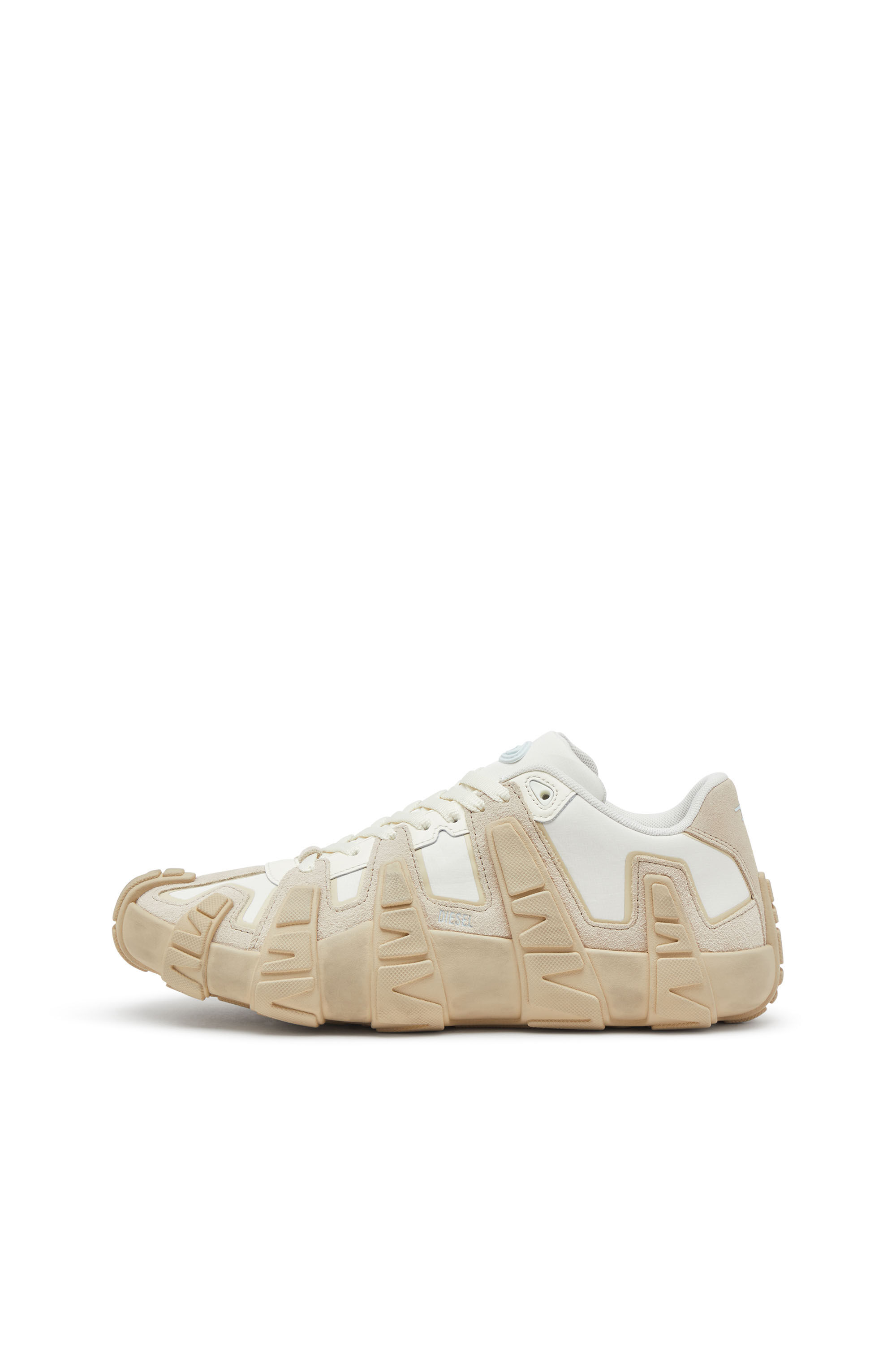 Diesel - S-D-GRIFFE LOW, Herren S-D-Griffe - Turnschuhe aus Nylon in Weiss/Beige - 8