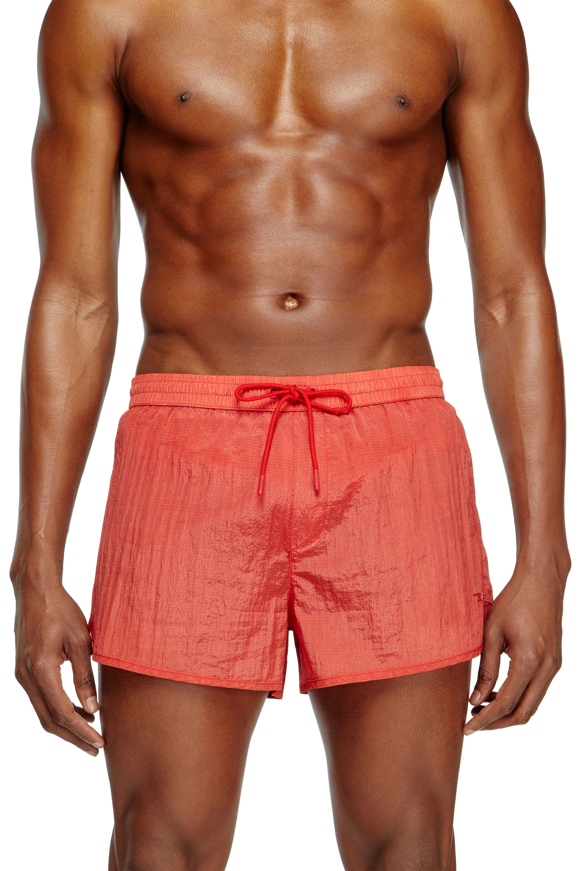 Diesel - OLIVER-30-D-POP, Herren Badeshorts aus behandeltem Ripstop in Rot - 1