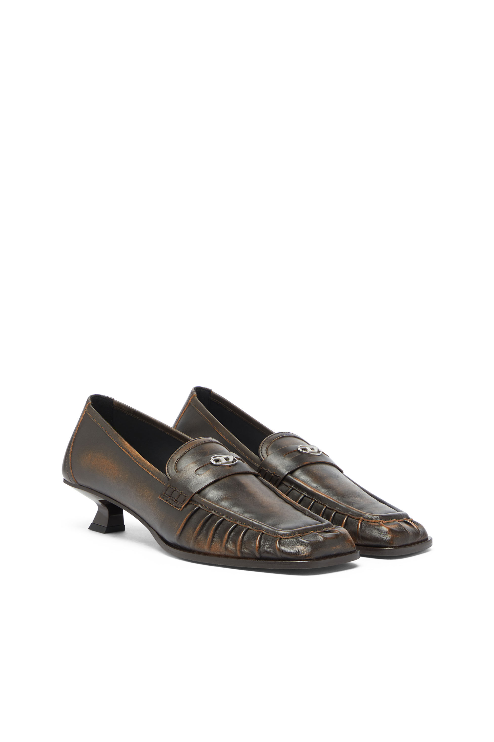 Diesel - D-AMBER MOC 30, Damen D-Amber - Penny-Loafer aus Leder in Braun - 2