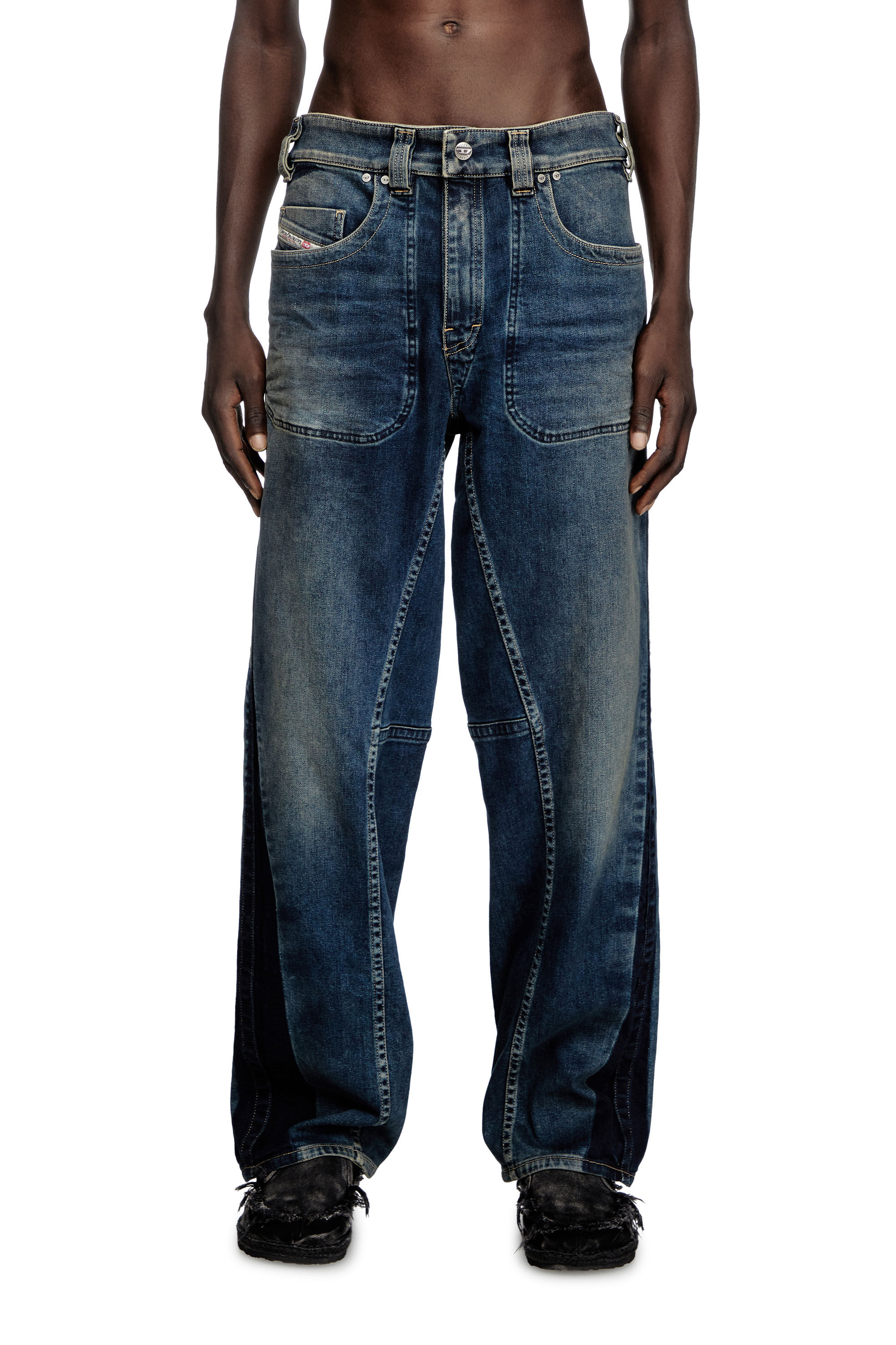 Diesel - Herren Relaxed Jeans 2001 D-Macro 09J06, Mittelblau - 3
