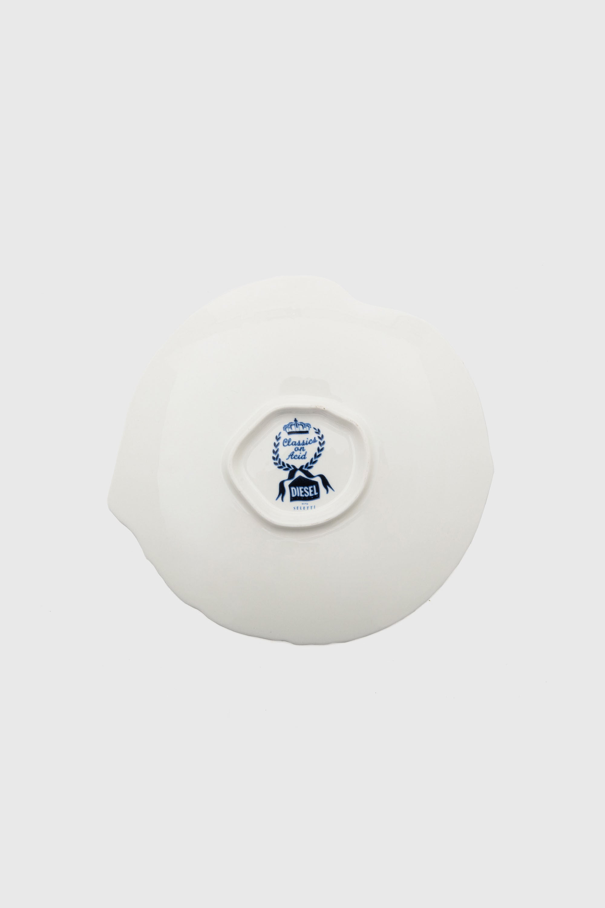 Diesel - 11230 DESSERT PLATE IN PORCELAIN "CLASSI, Unisex Dessertteller aus Porzellan in Weiss/Blau - 2