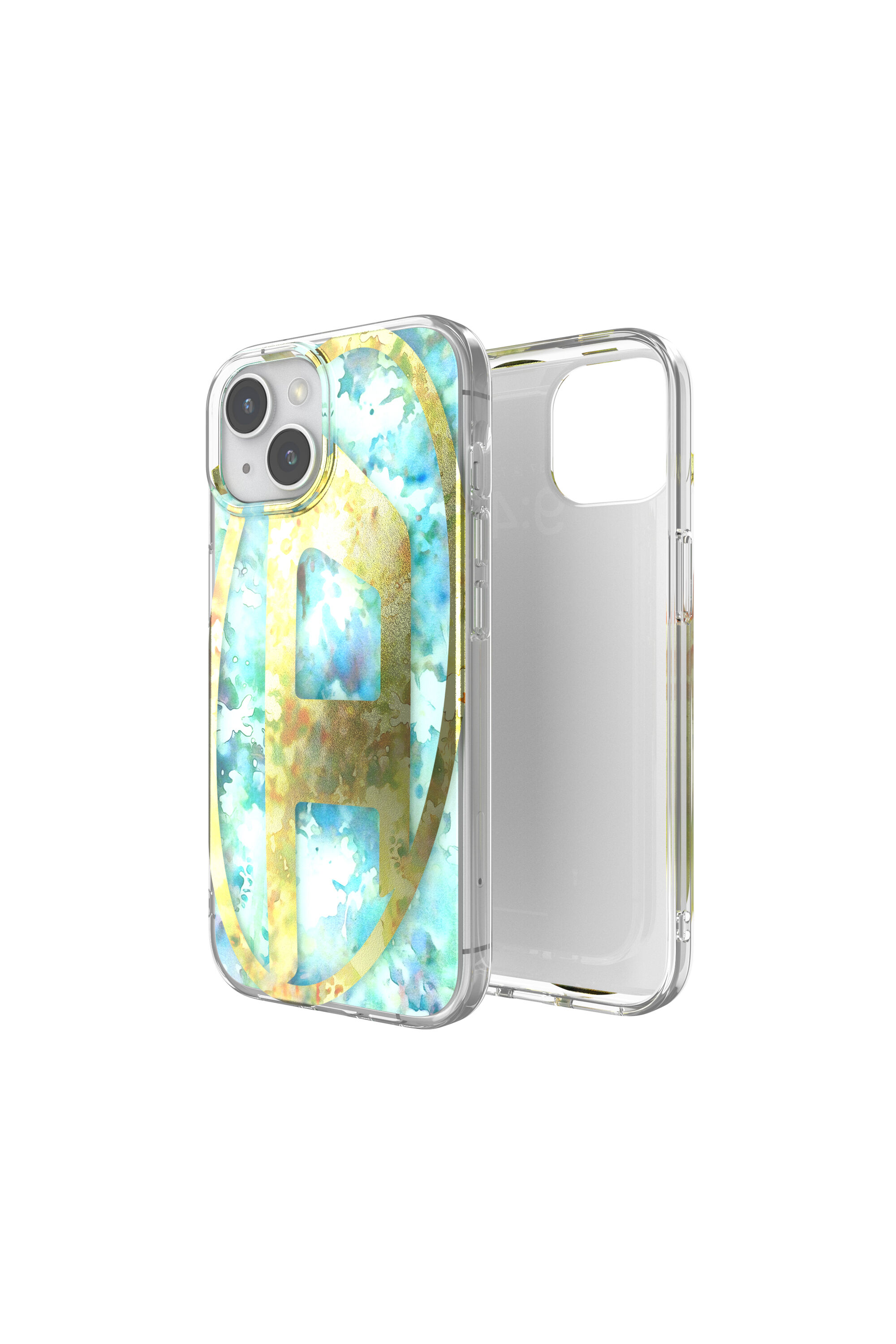 Diesel - 60063 AOP CASE, Unisex Blumen Case für iP 15 in Gelb/Blau - 1