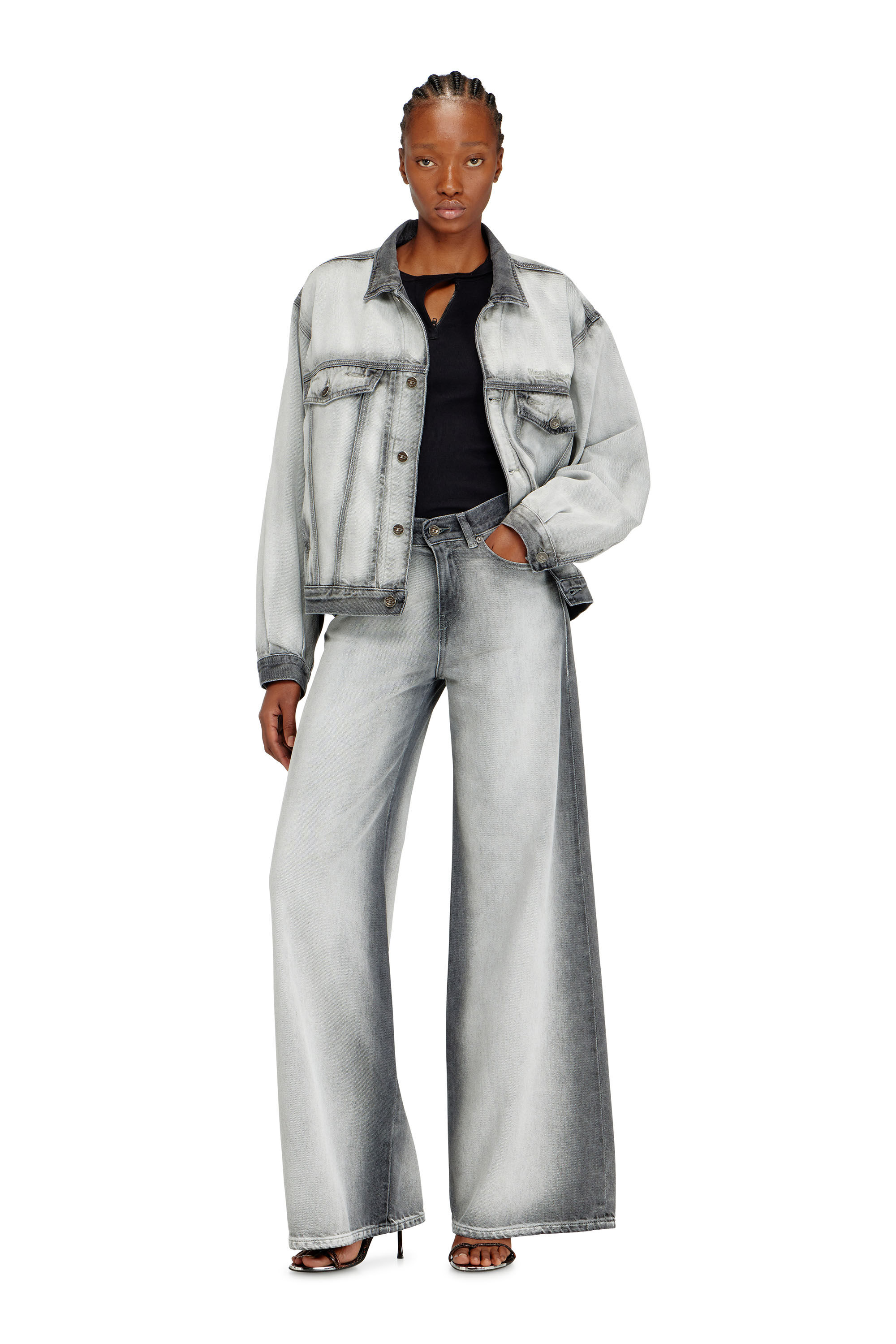 Diesel - Damen Flare Jeans 1978 D-Akemi 09P28, Hellgrau - 1