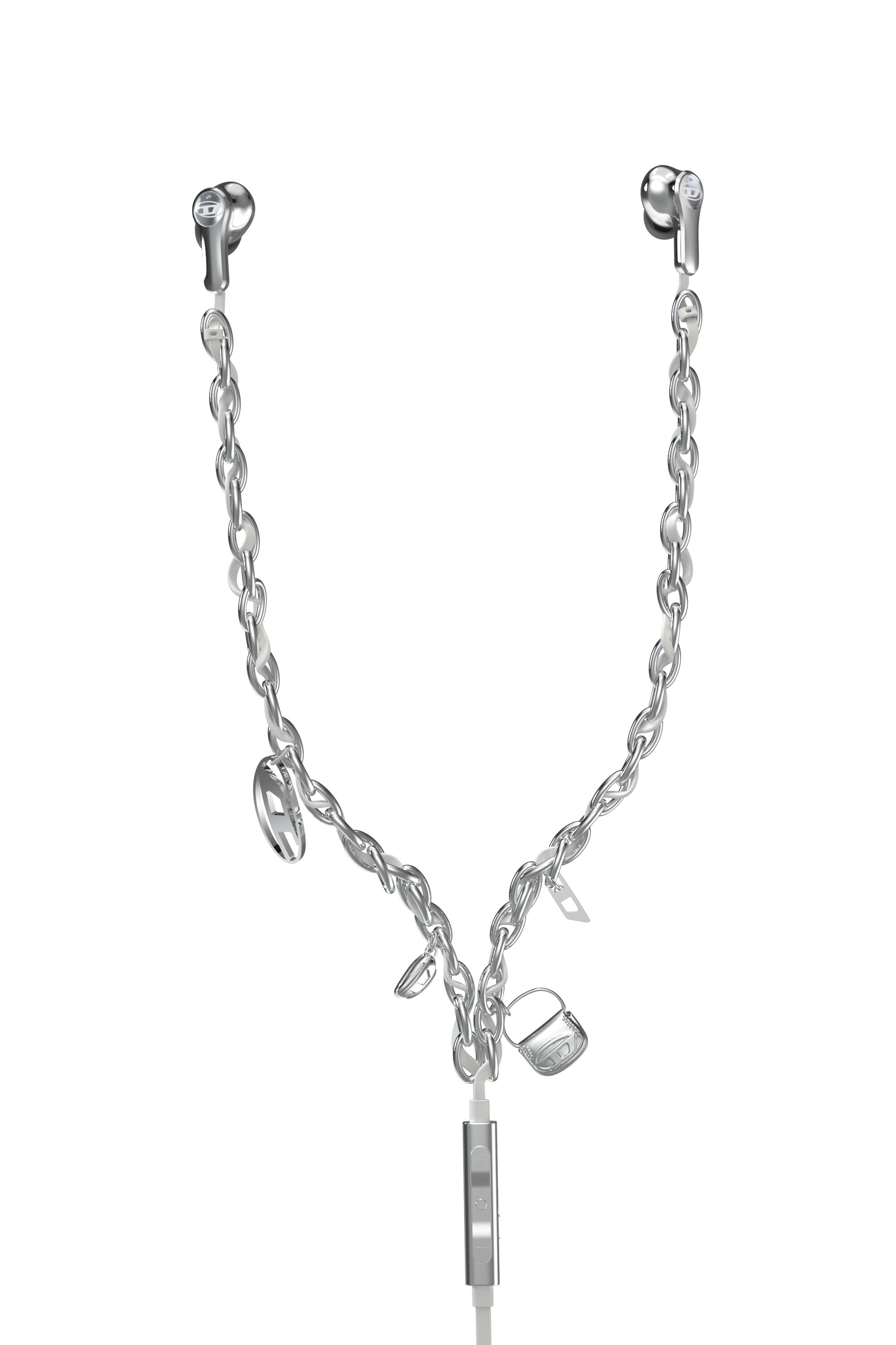 Diesel - 60458  WIRED EARBUDS WIRED EARBUDS, Unisex Wired Earbuds und charms in Silber - 2