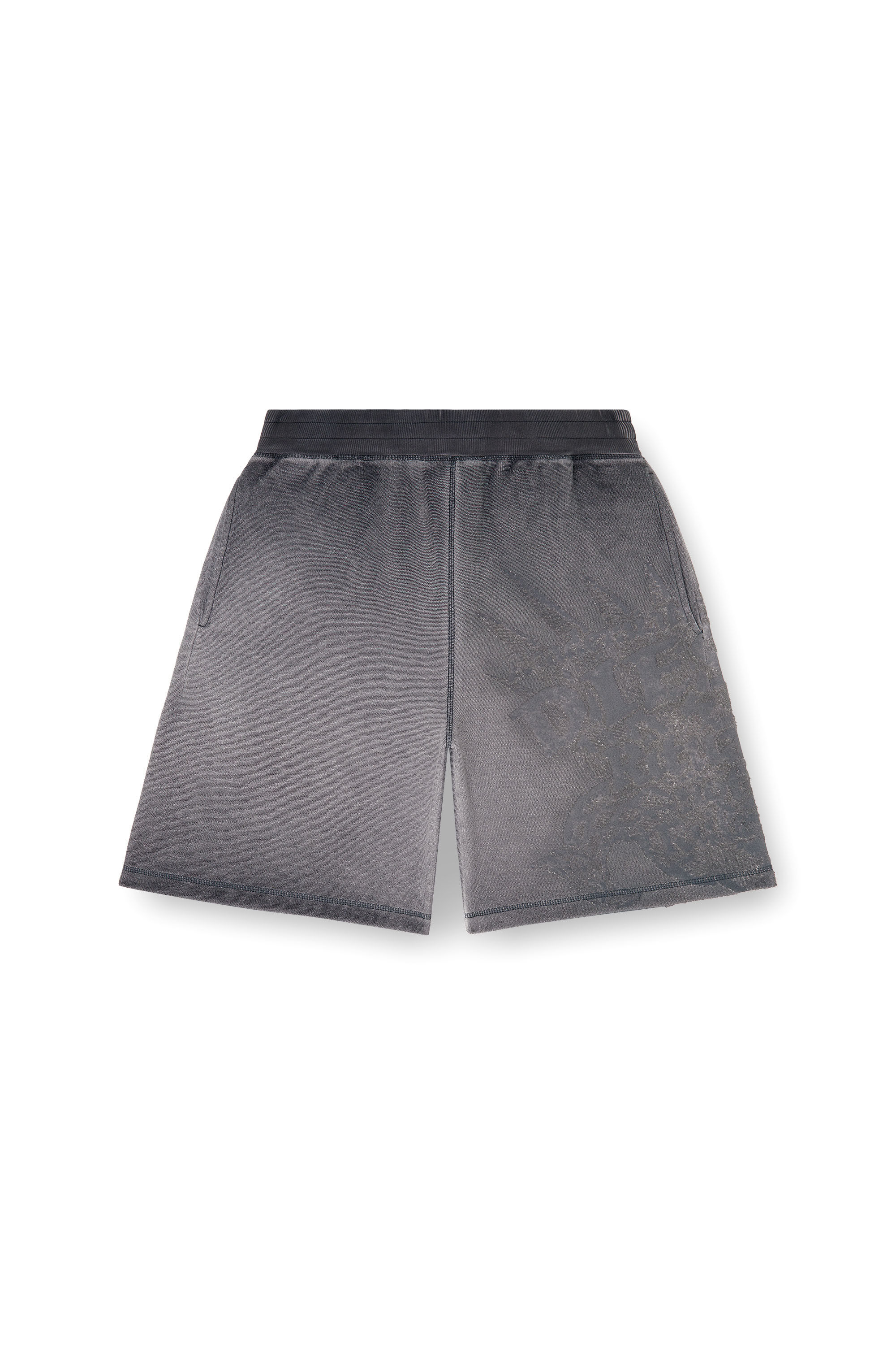 Diesel - P-RAWCROW, Herren Sweatshorts mit D&eacute;vor&eacute;-Motiven in null - 2