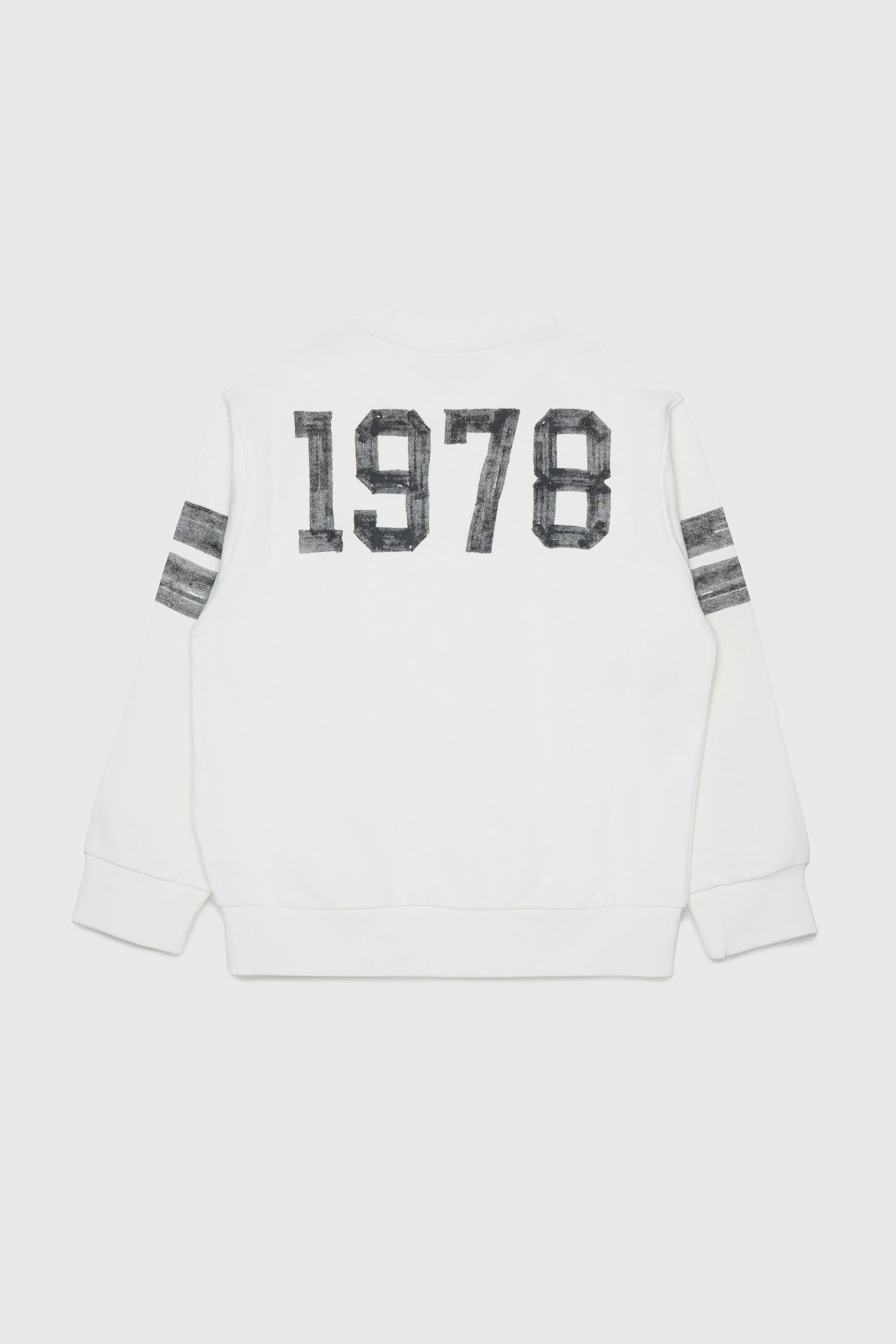 Diesel - SBAND OVER, Herren Sweatshirt mit Collegiate-Logo-Prints in Wei&szlig; - 2