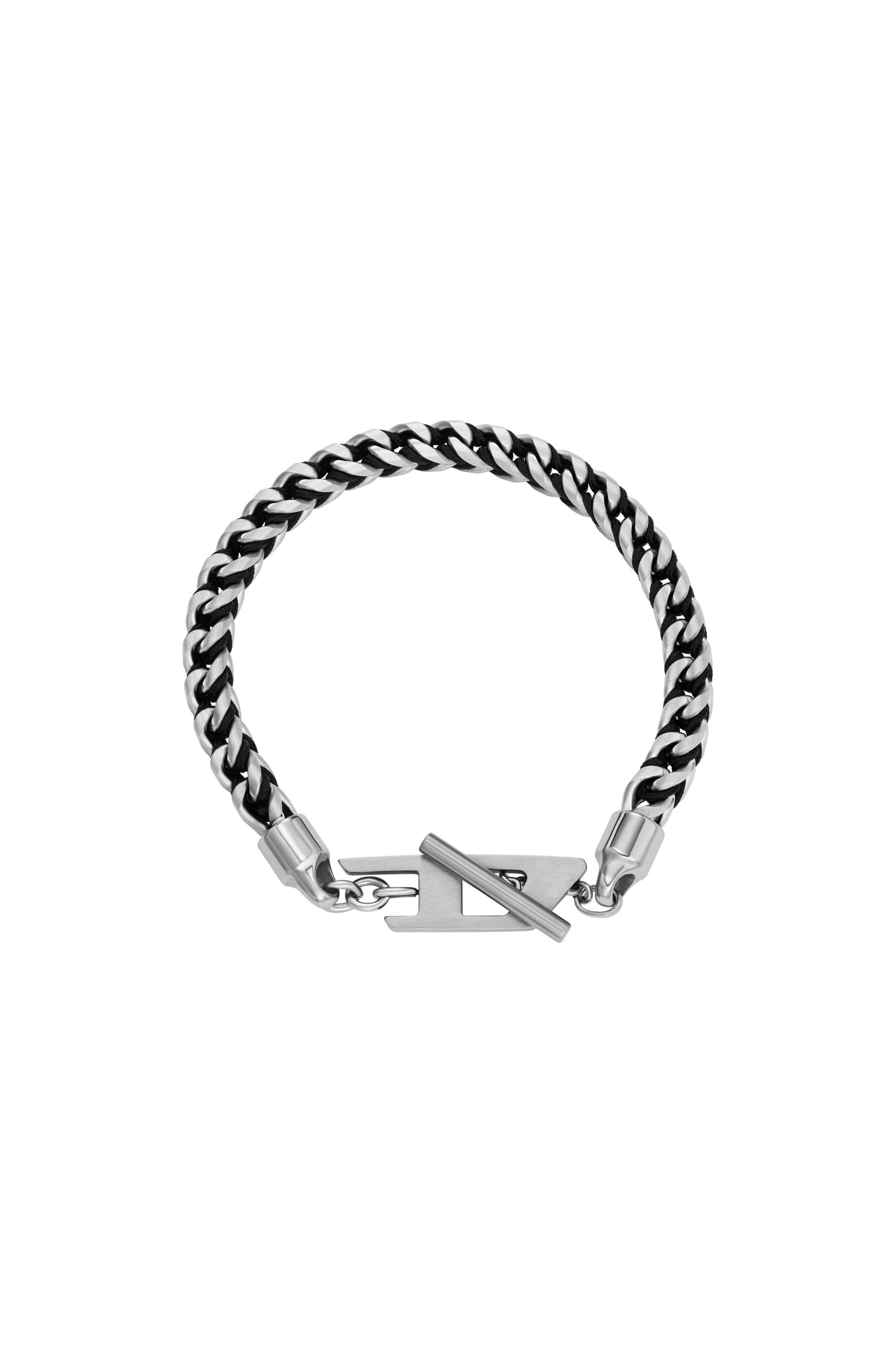 Diesel - DX1540040, Unisex Geflochtenes Kettenarmband aus Edelstahl in Silber - 1
