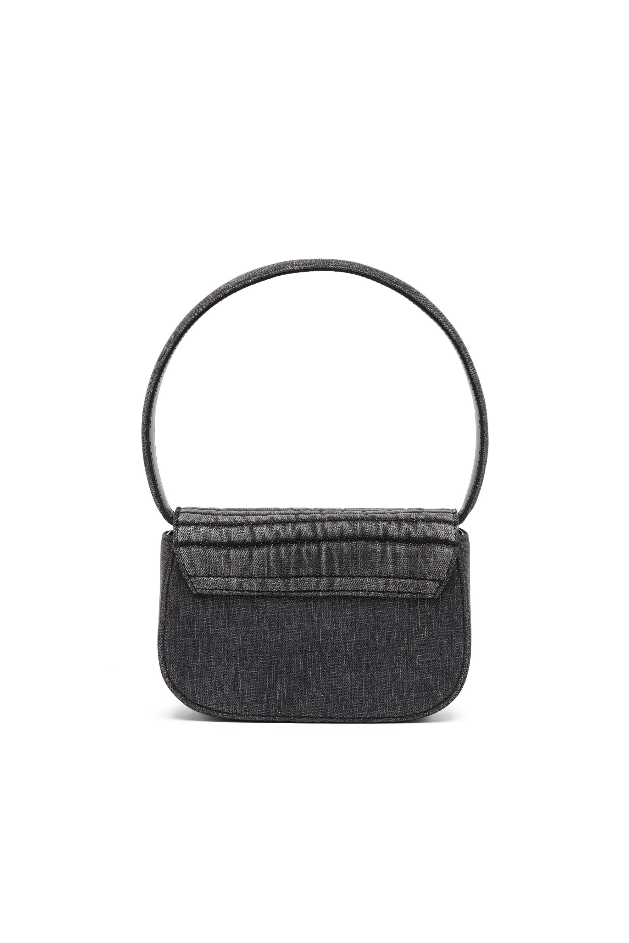 Damen 1DR Shoulder Bag Ikonische Schultertasche aus wattiertem Denim Schwarz Diesel