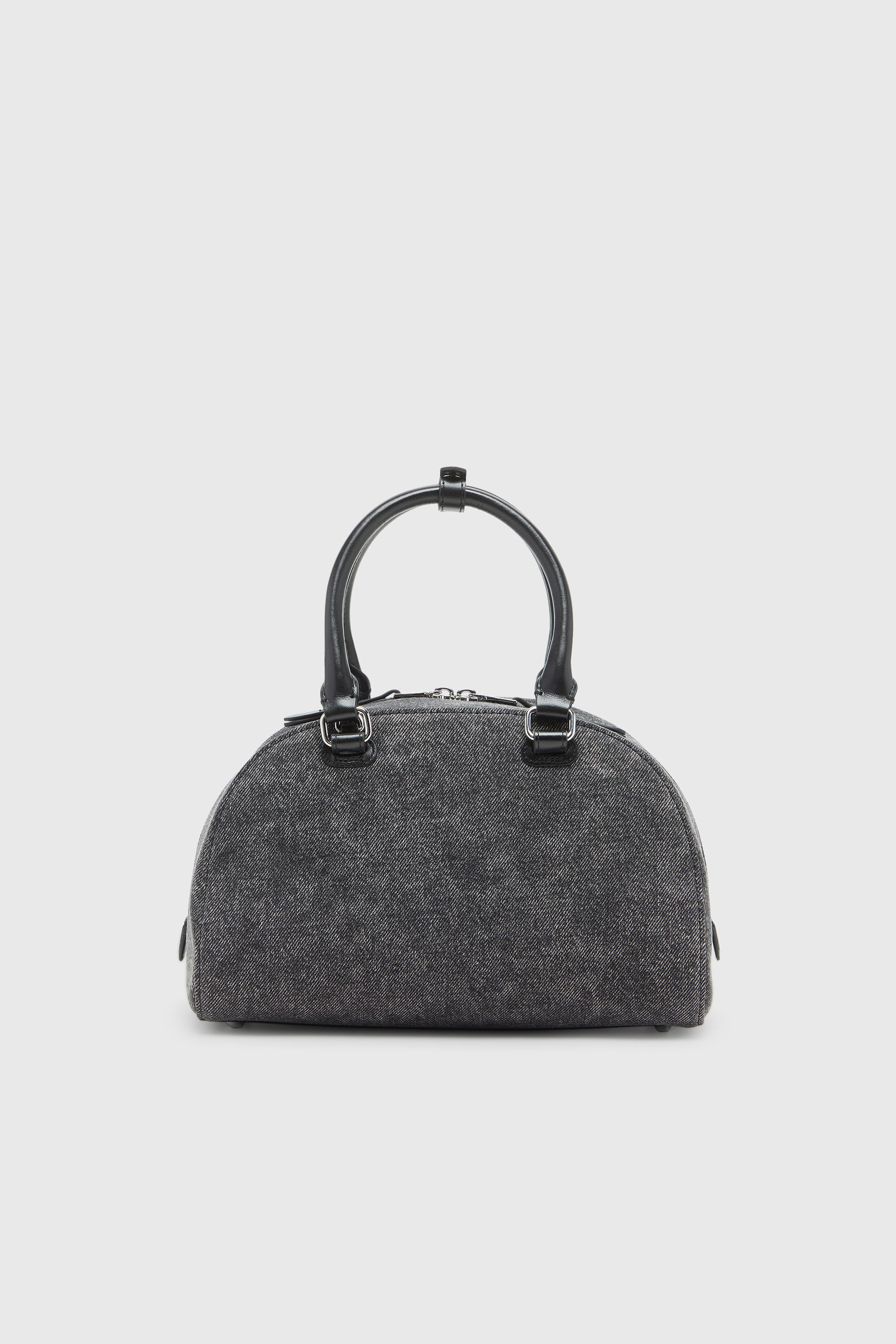 Diesel - 1DR DOME TOP HANDLE, Damen 1DR Dome-Bowlingtasche aus gewaschenem Denim in Grau - 3