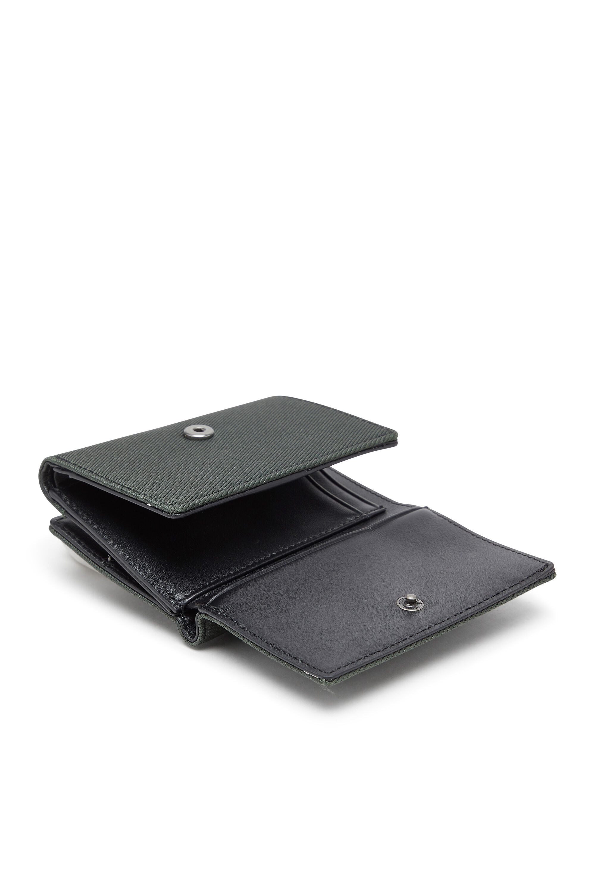 Diesel - D-PACK TRI FOLD COIN 3D, Herren M&uuml;nztasche mit gepr&auml;gtem patch in Gr&uuml;n - 4