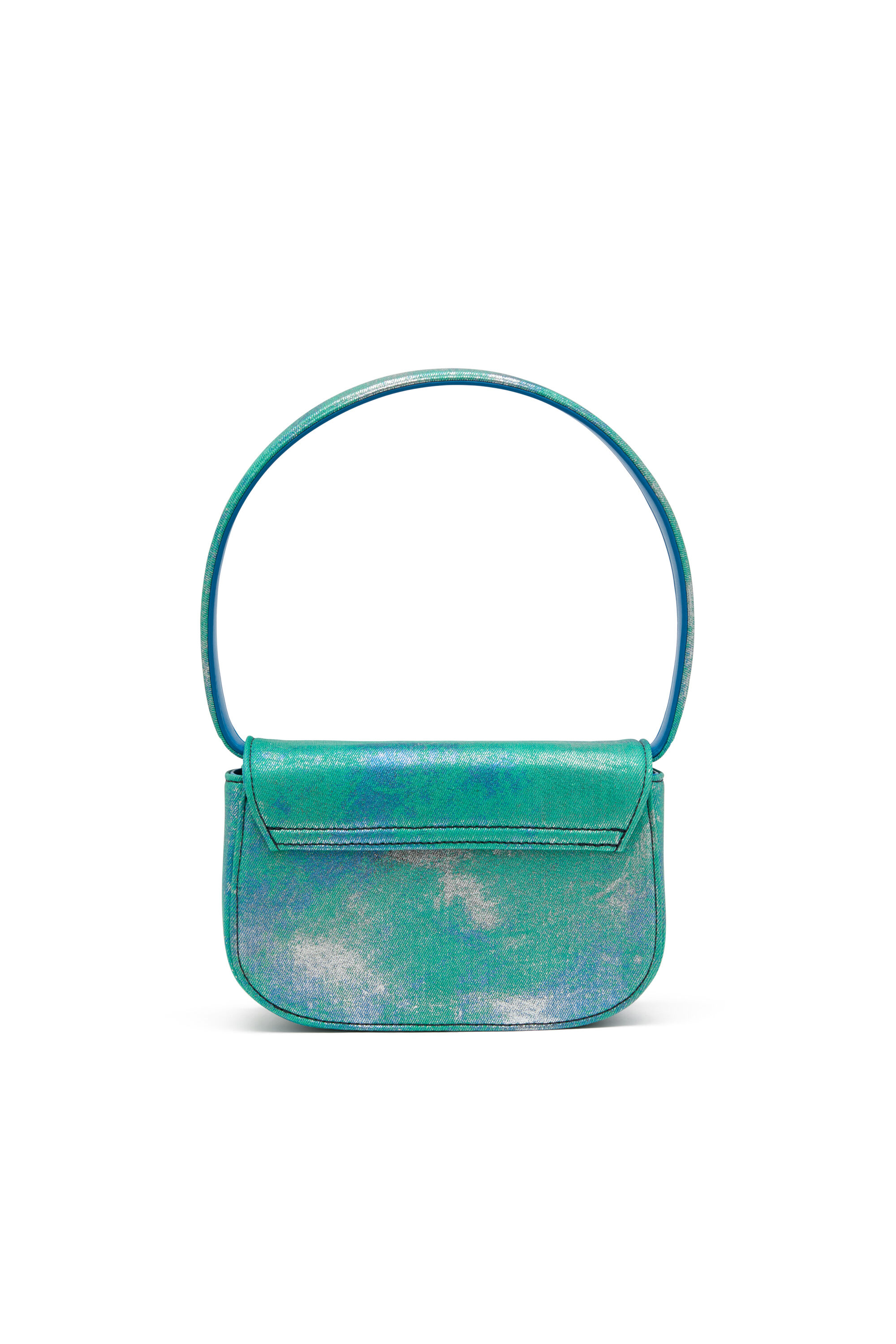 Diesel - 1DR, Damen 1DR-Ikonische Schultertasche aus popfarbenem Denim in Blau/Grün - 3