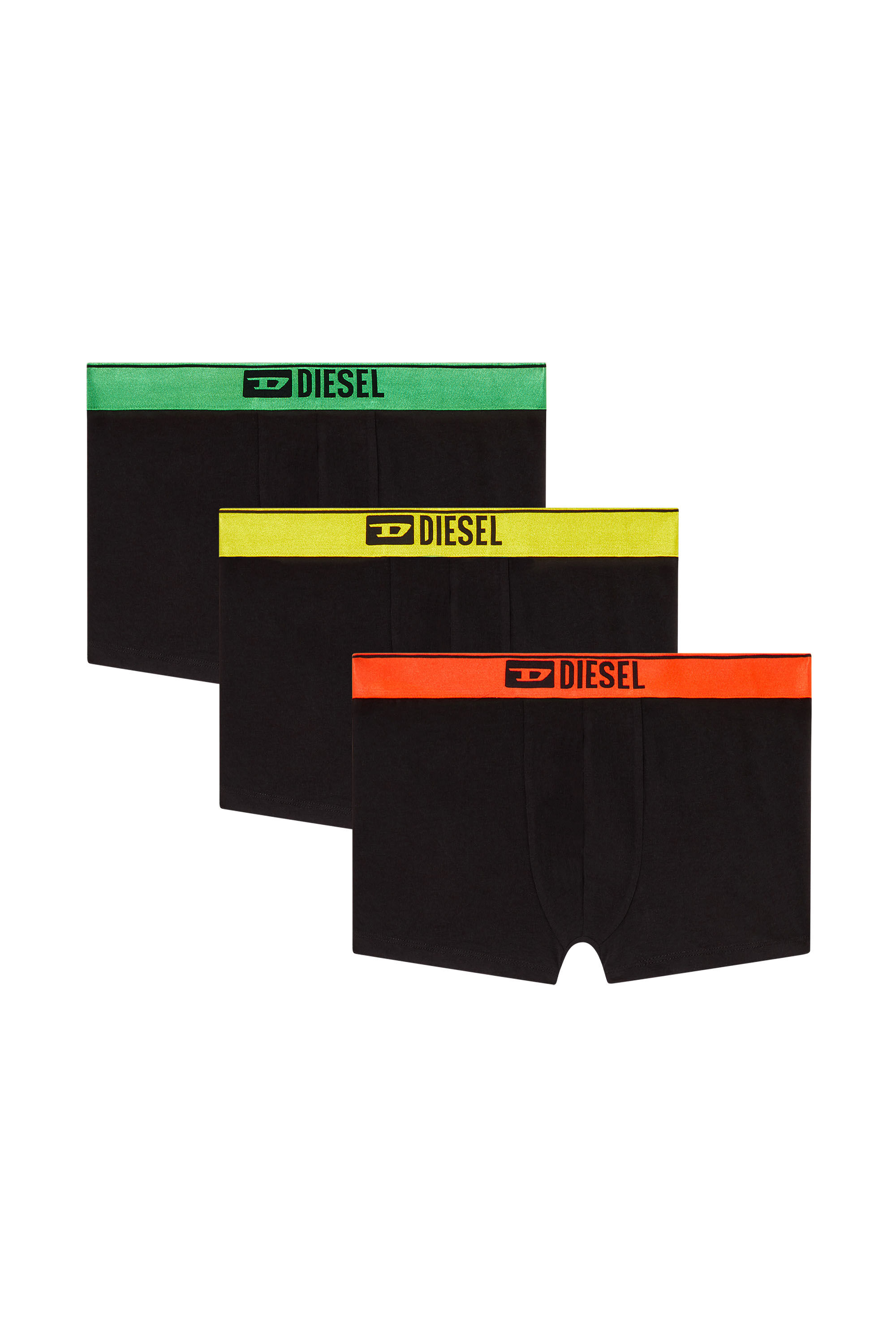 Diesel - DAMIEN-GFT-3PACK, Herren 3er-Pack Boxershorts mit Metallic-Bund in Schwarz - 2