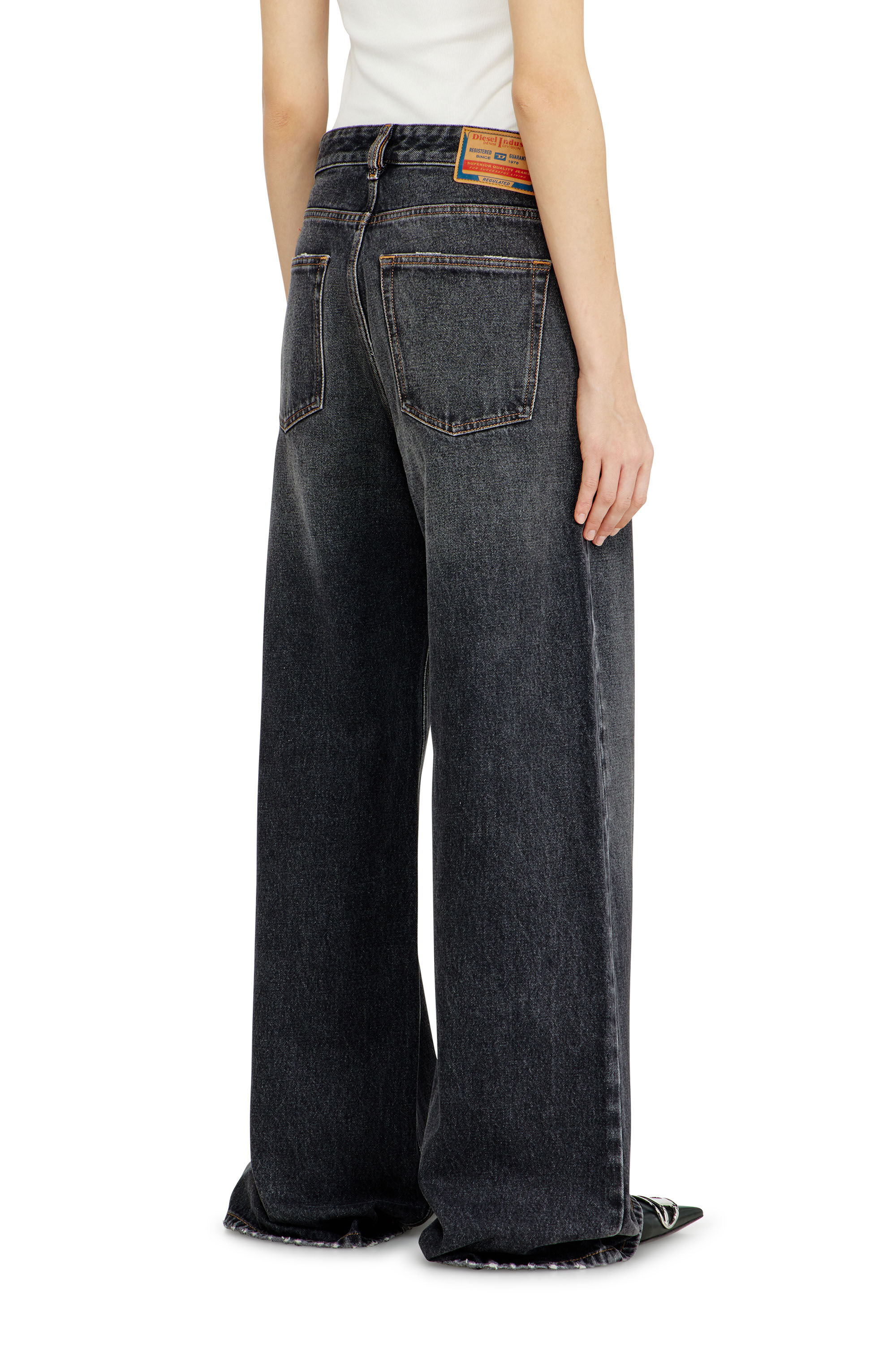 Diesel - Unisex Relaxed Jeans 1996 D-Sire 007F6, Schwarz/Dunkelgrau - 5