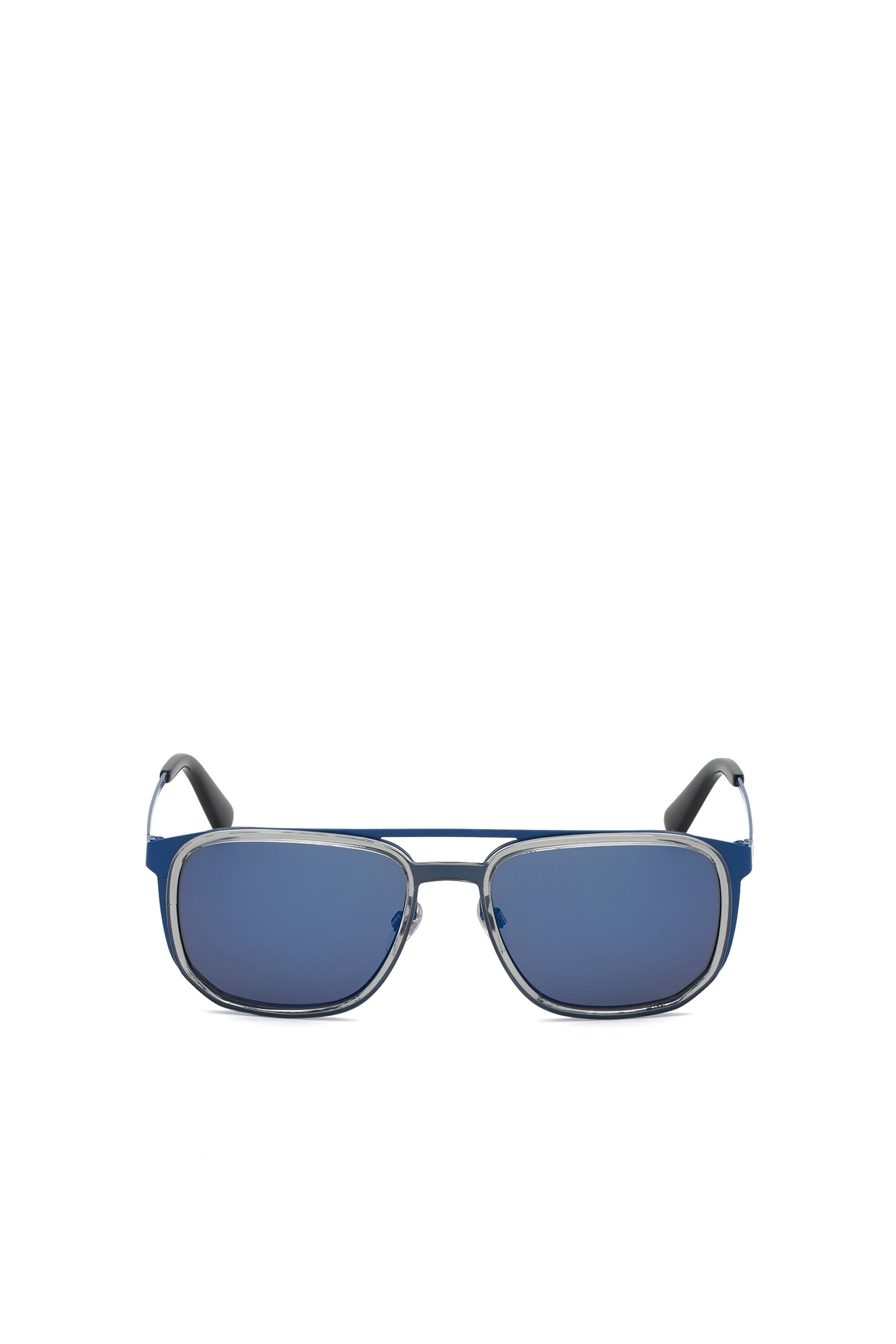 Diesel - DL0294, Herren Pilotensonnenbrille aus Metall und Acetat in Blau - 1
