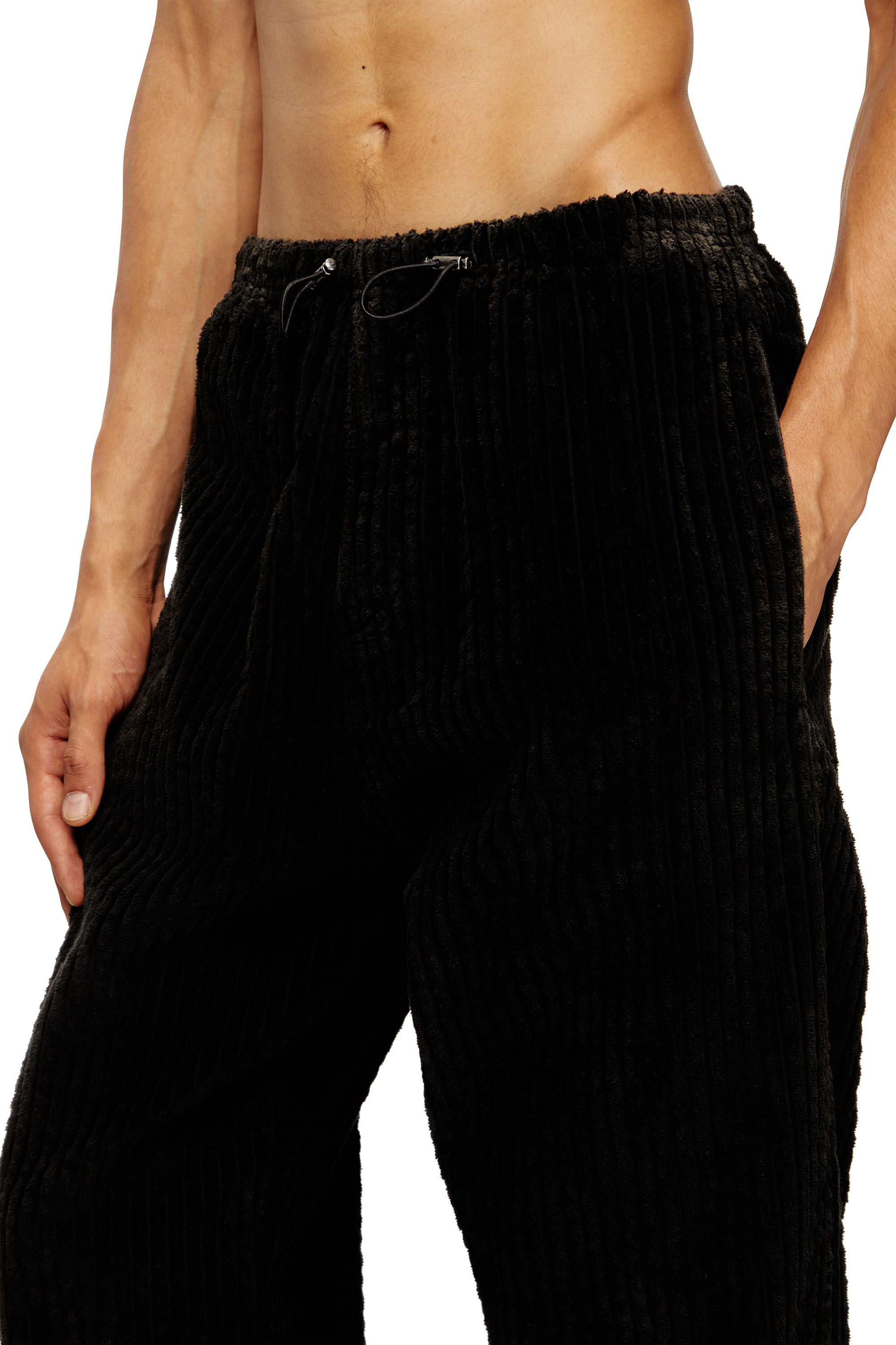 Diesel - P-MARTIAL, Man's Corduroy pants with drawstring in Brown - 5