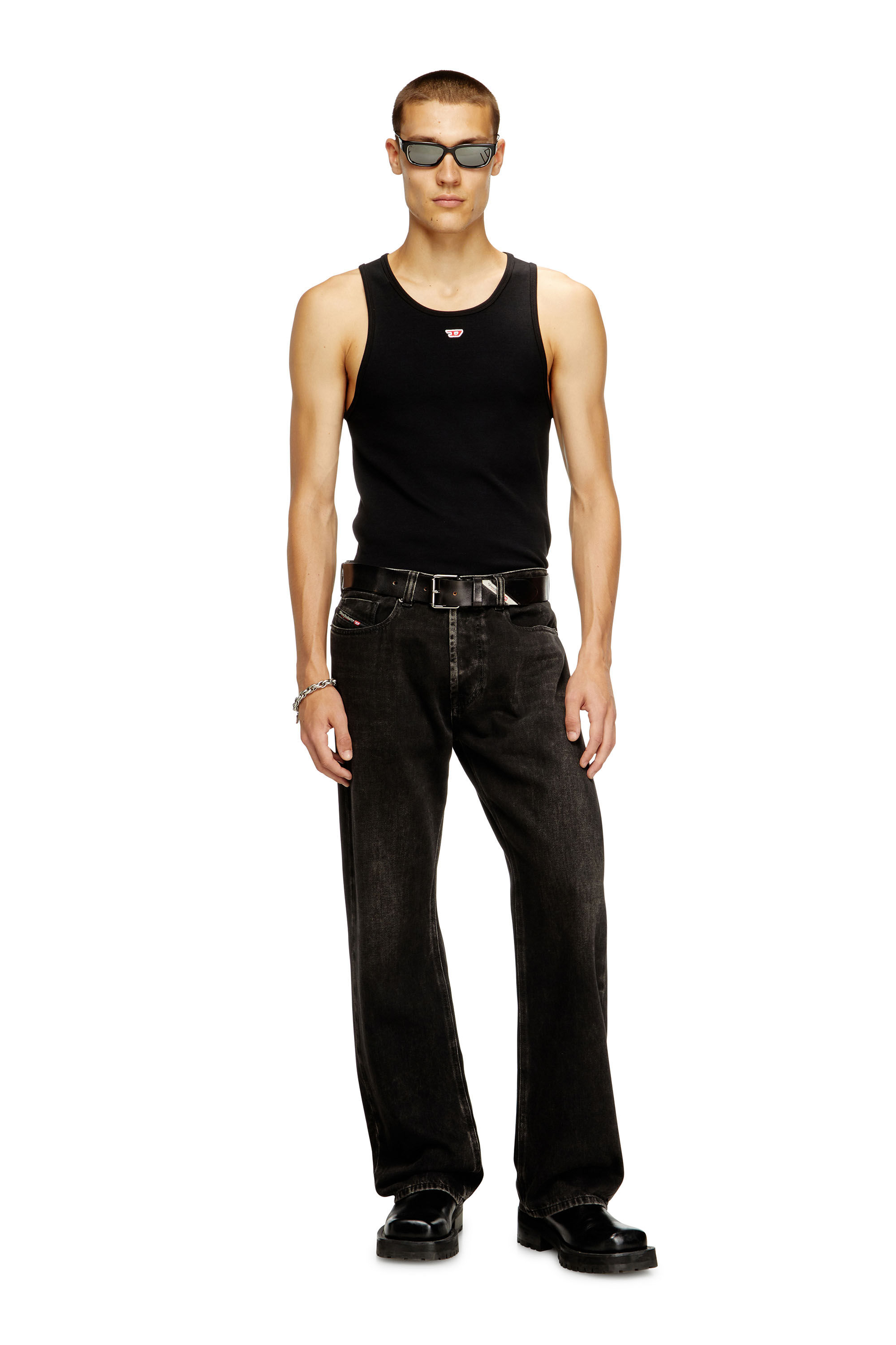 Diesel - T-LIFTY-D, Herren Tanktop mit Mini-D-Logo-Patch in Schwarz - 1