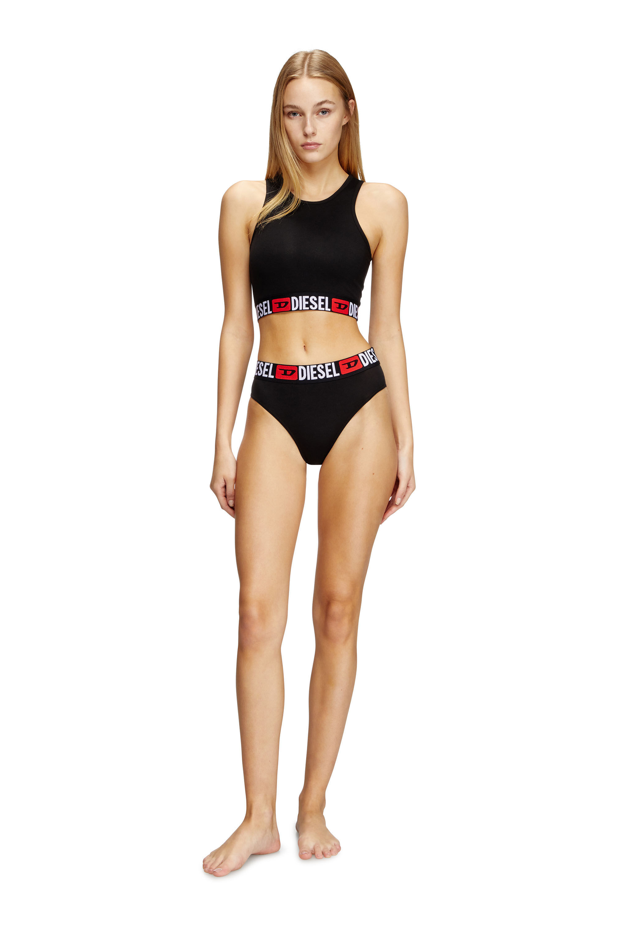 Diesel - SAM-D-CORE-3PACK, Damen Slips mit Maxilogo-Bund im Dreierpack in Schwarz - 1