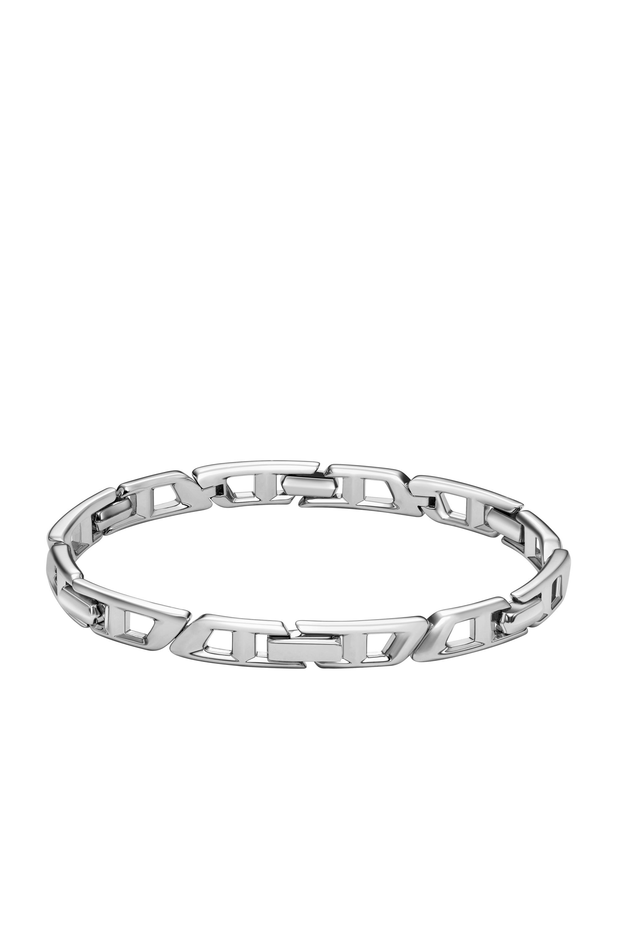 Diesel - DL1350040 STERLING SILVER JEWEL, Unisex D Logo-Gliederarmband aus Sterlingsilber in Silber - 2