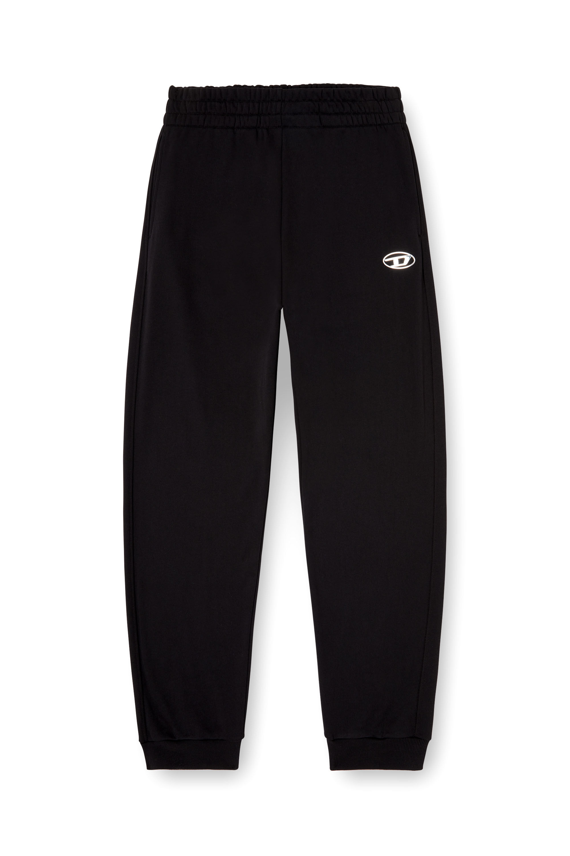 Diesel - P-MARKY-OD, Herren Sweathose mit Oval D-Logo mit Metall-Effekt in Schwarz - 2