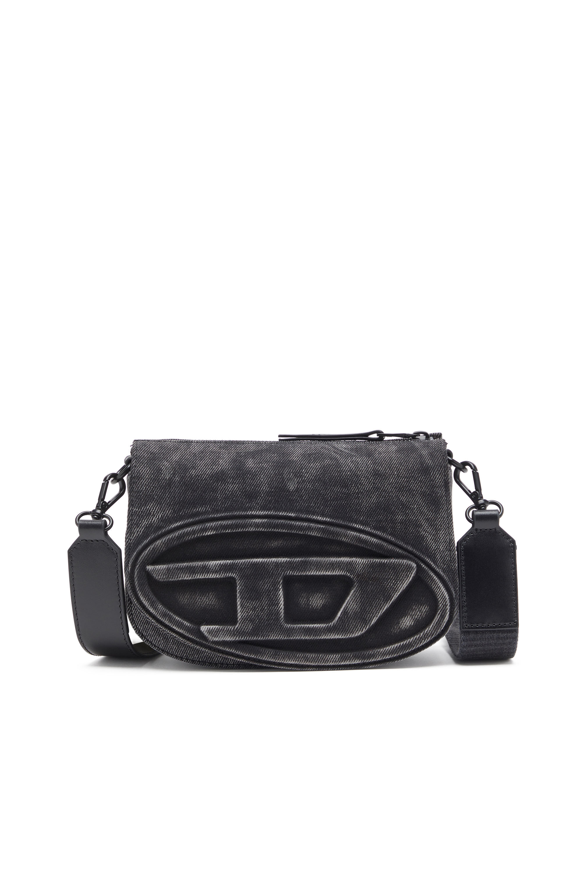 Diesel - 1DR CAMERA BAG, Unisex 1DR-Camera Bag aus Stonewashed-Denim in Schwarz - 1
