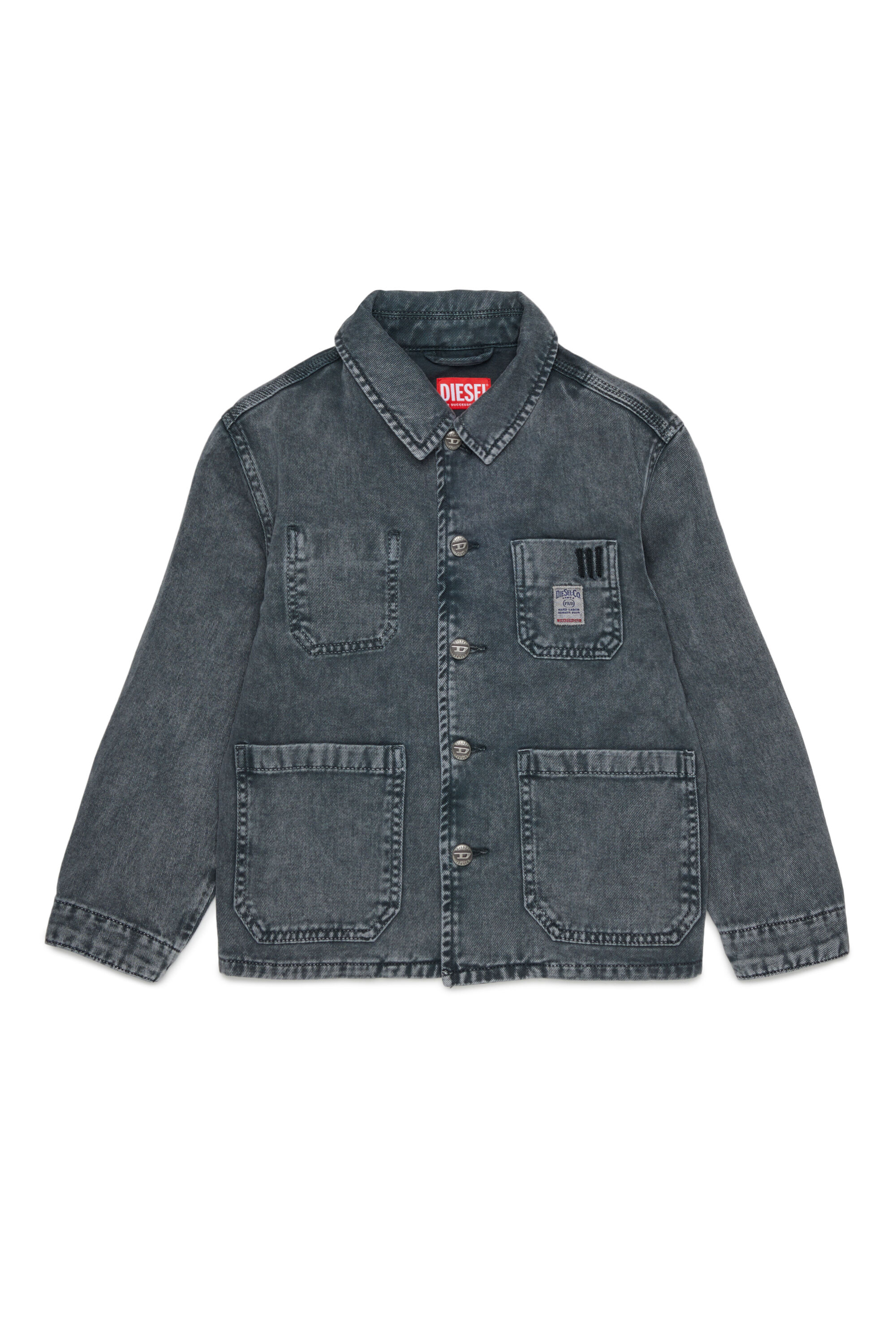 Diesel - JSTACK, Herren Arbeitshemdjacke im Workwear-Stil in Dunkelgrau - 1