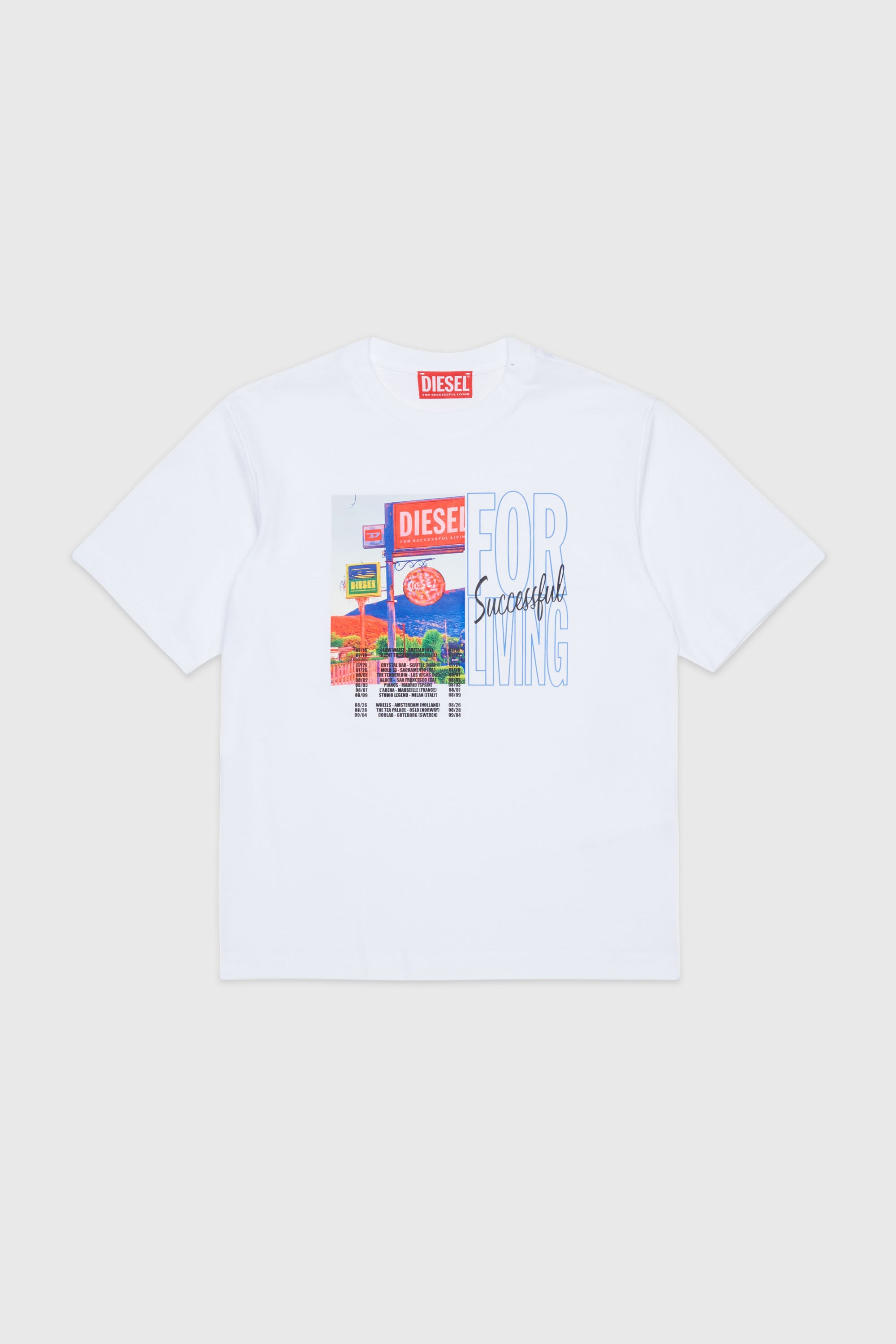 Diesel - TFOR OVER, Herren Baumwoll-T-Shirt mit photo print in Wei&szlig; - 1