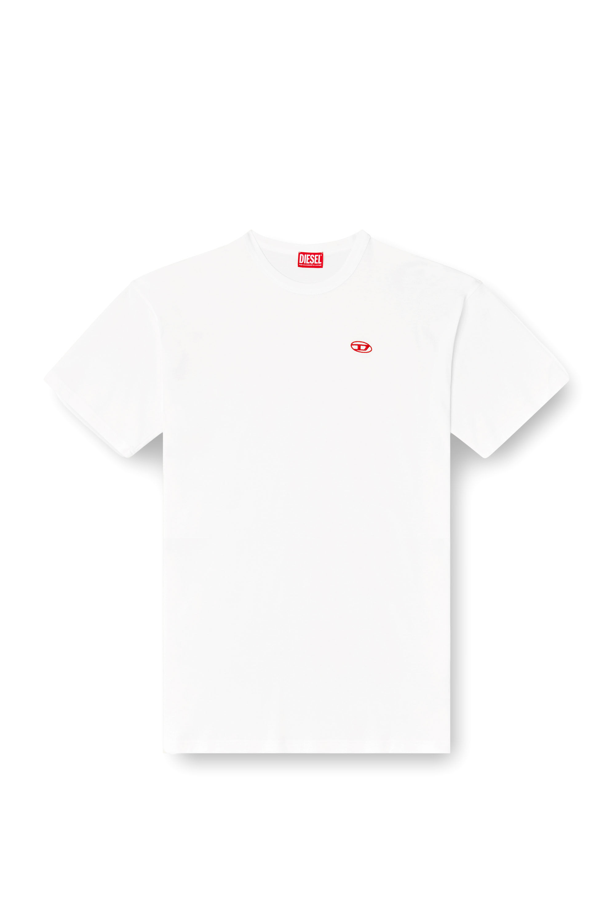 Diesel - T-BOXT-T6, Herren T-Shirt mit rotem Oval D in Weiß - 2