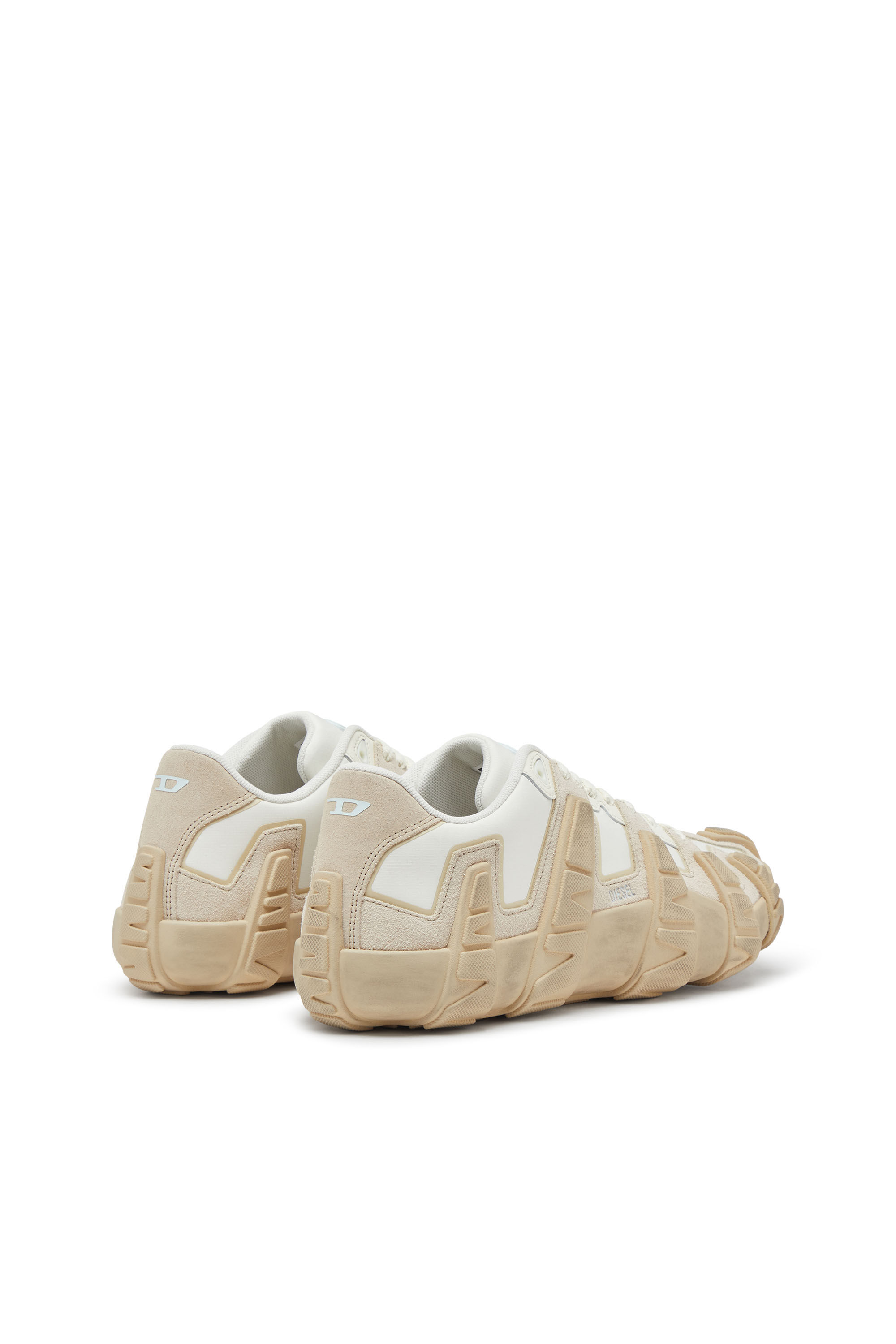 Diesel - S-D-GRIFFE LOW, Herren S-D-Griffe - Turnschuhe aus Nylon in Weiss/Beige - 3