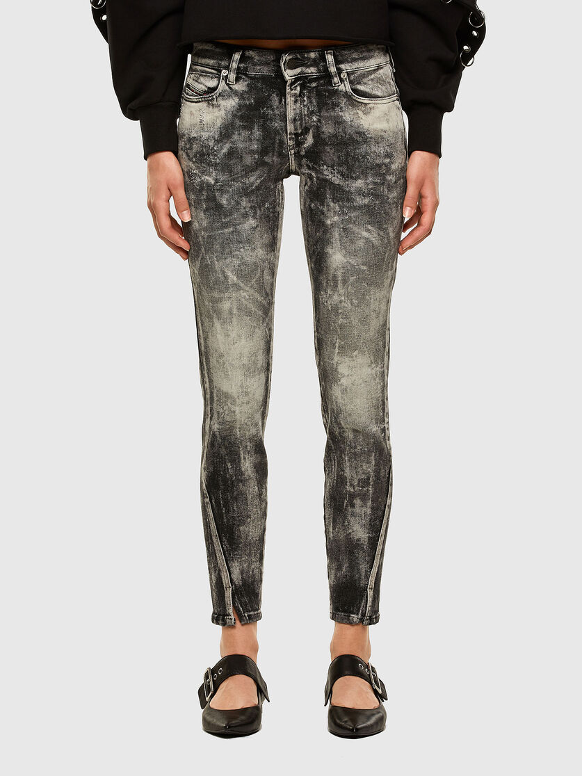D Jevel 009fg Damen Jeans Slim Hellgrau Diesel