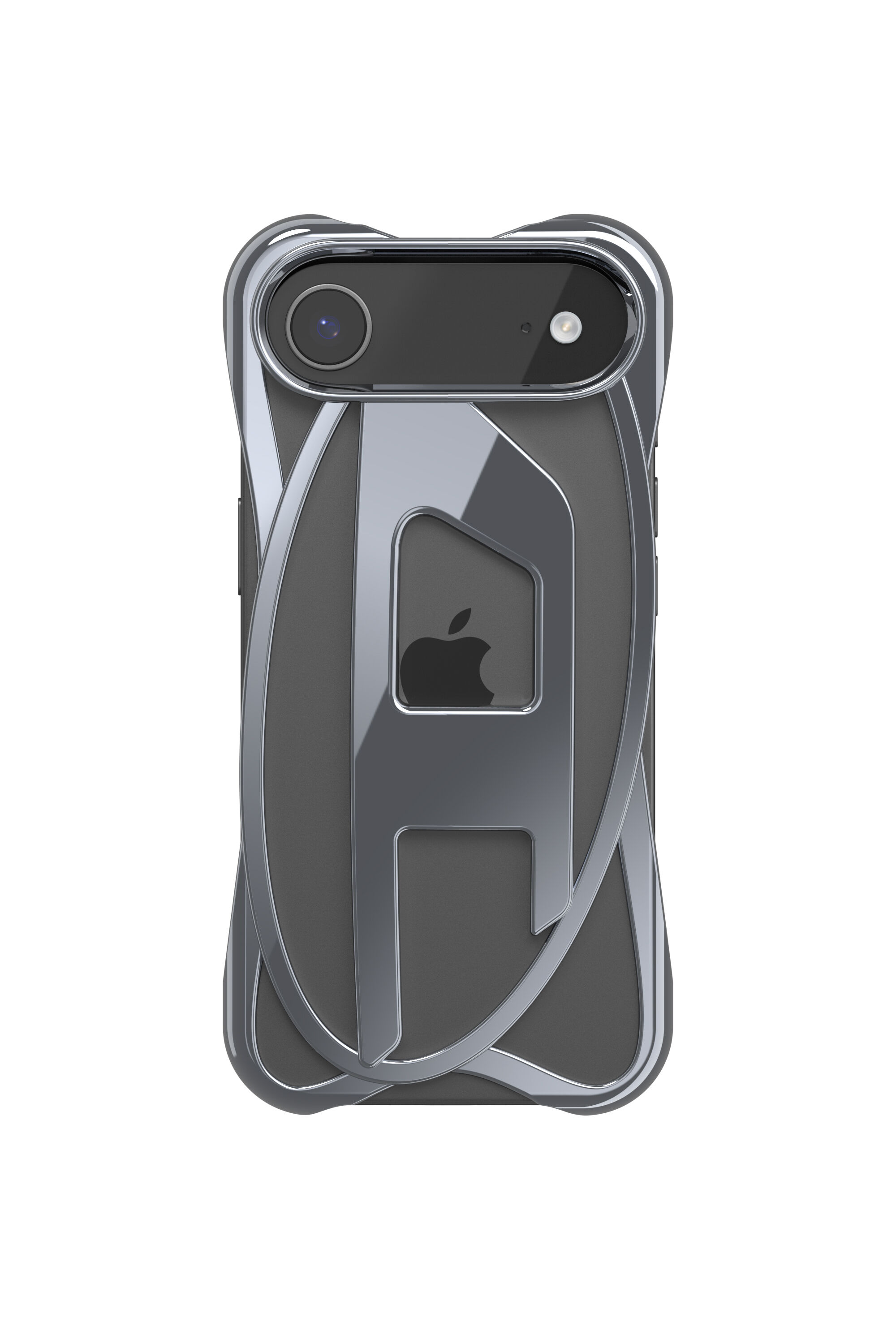 Diesel - 60444 D FRAME CASE, Unisex Caged D Glänzende Hülle für iPhone 17 Air in Dunkelgrau - 2