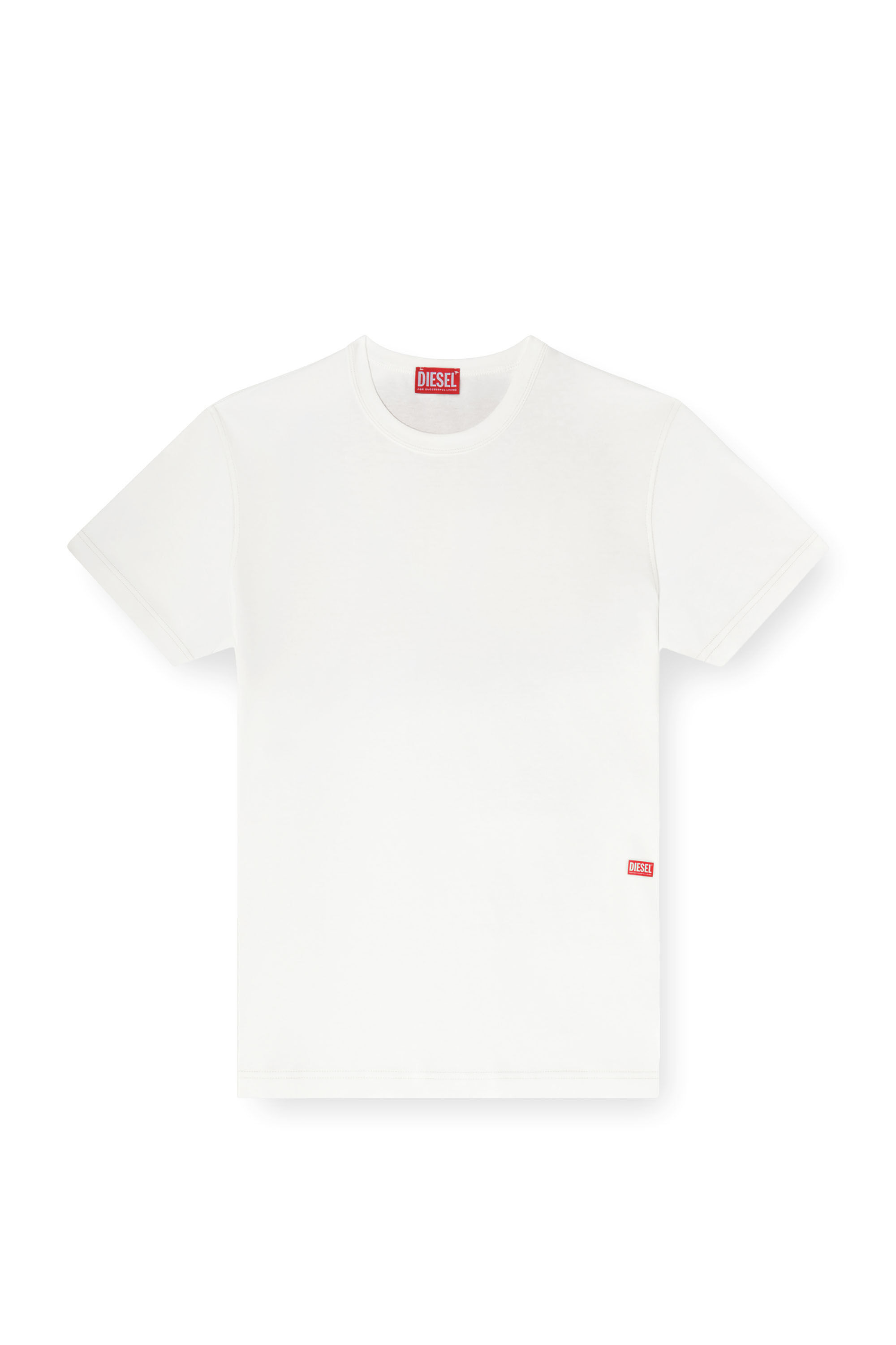 Diesel - T-ADJUST-SLITS-R13, Herren T-Shirt mit Runway-Set-Print in Weiß - 2