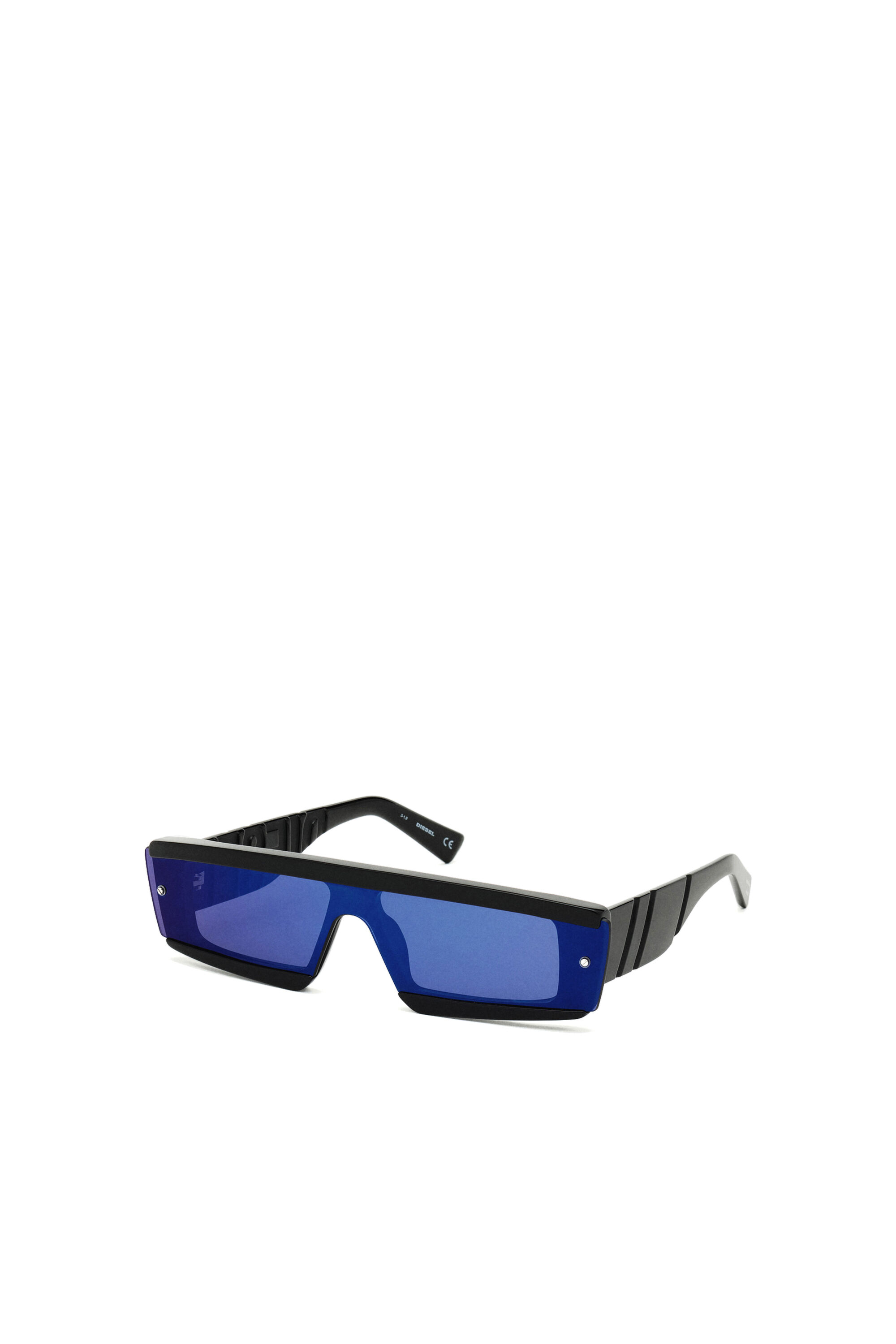 Diesel - DL0318, Herren Acetatmaske mit Spiegellinsen in Schwarz/Blau - 2