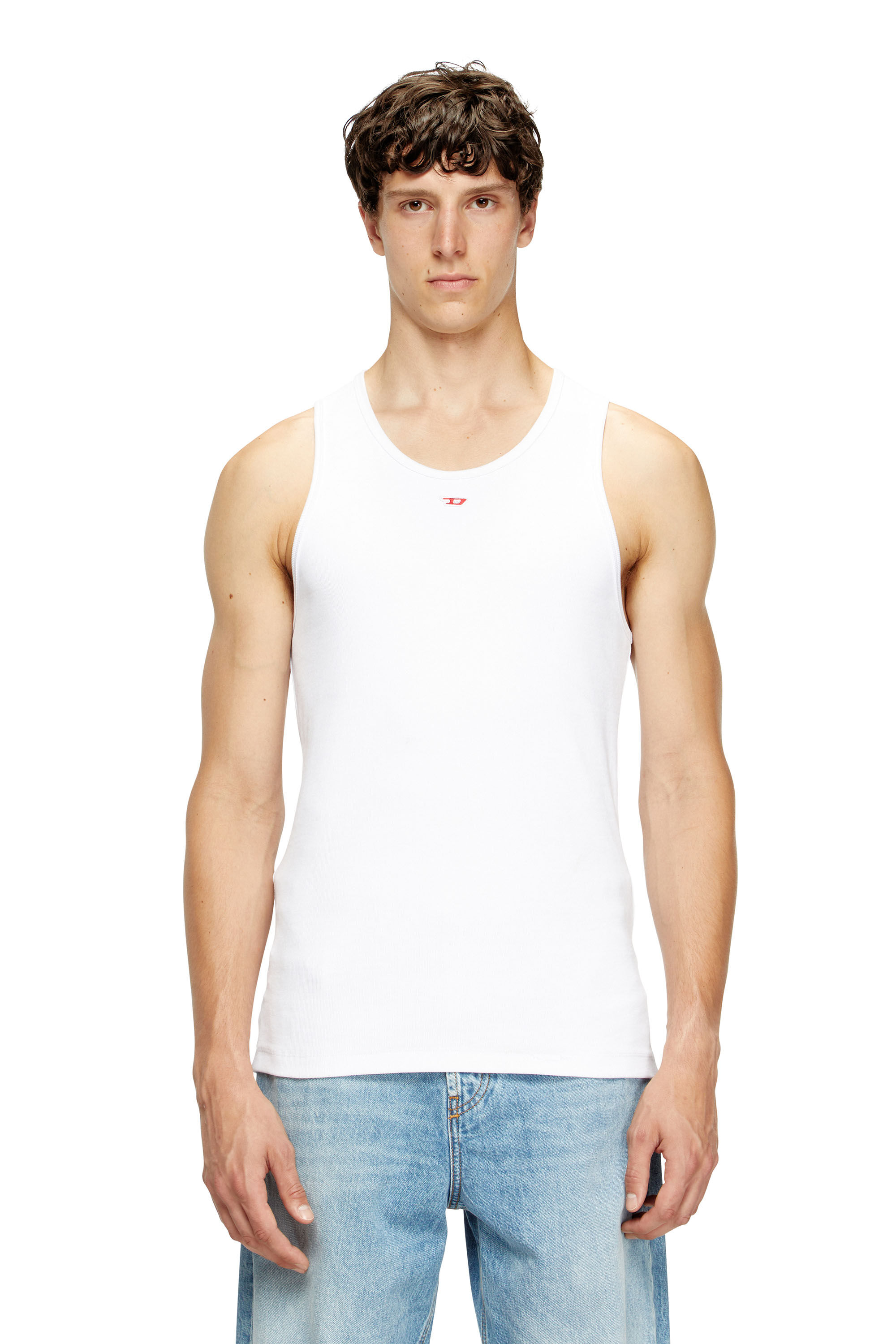 Diesel - T-LIFTY-D, Herren Tanktop mit Mini-D-Logo-Patch in Weiß - 3
