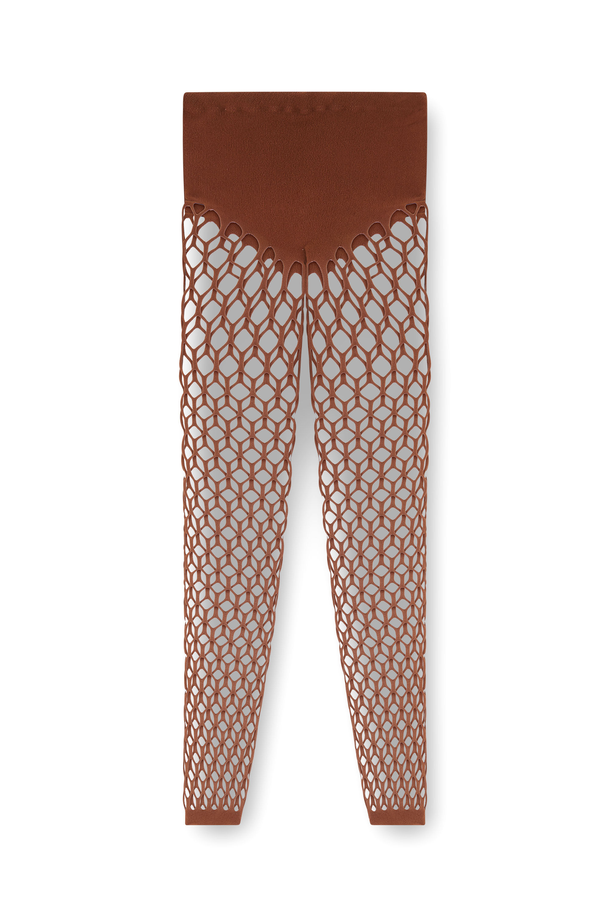 Diesel - M-ZORDA, Damen Dehnbare mesh-knit Strumpfhose in Braun - 2