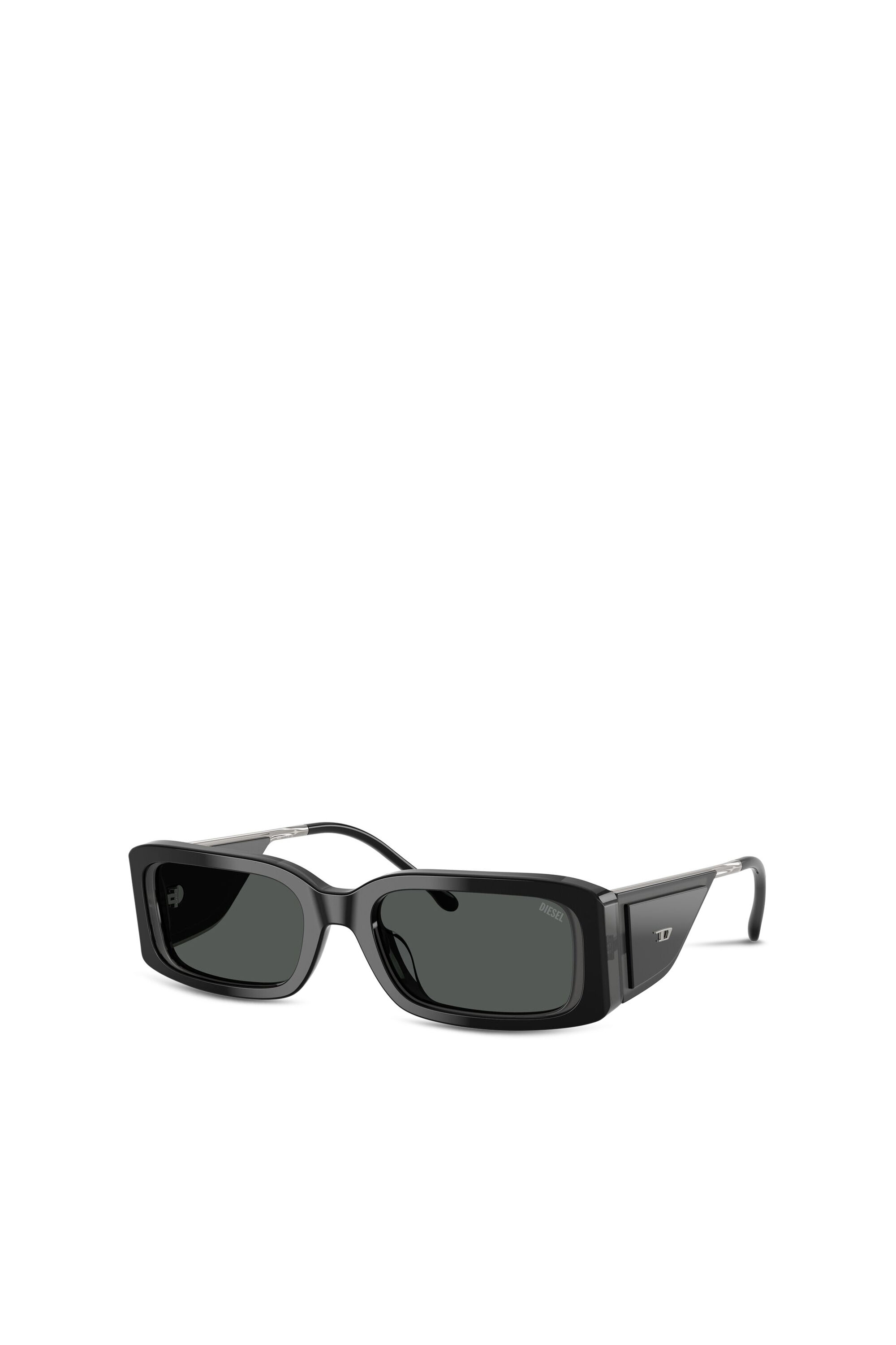 Diesel - 0DL2017U, Unisex Rechteckige Sonnenbrille in Schwarz - 2