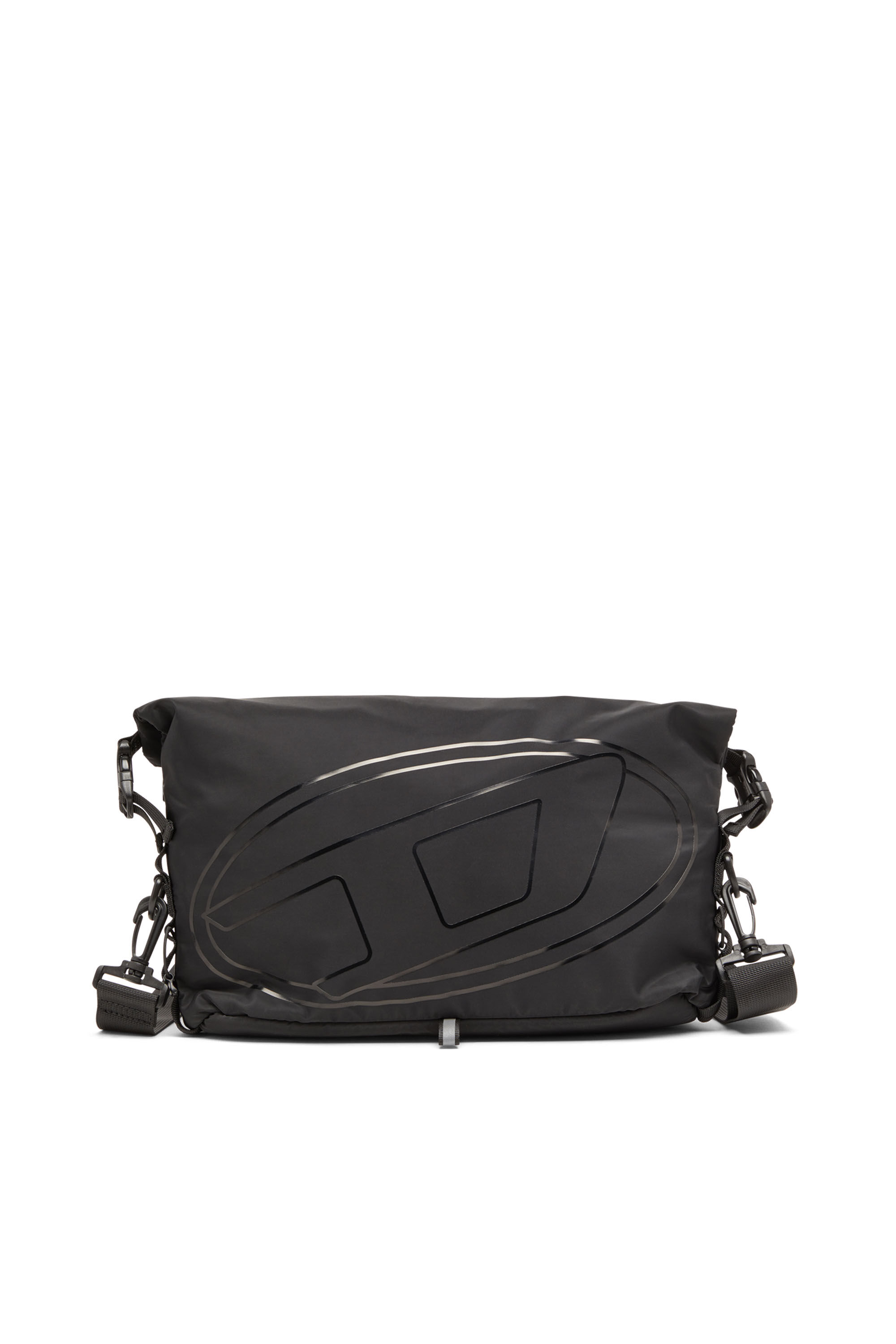 Men's Drape-Nylon crossbody bag with Oval D print | Black | Diesel
