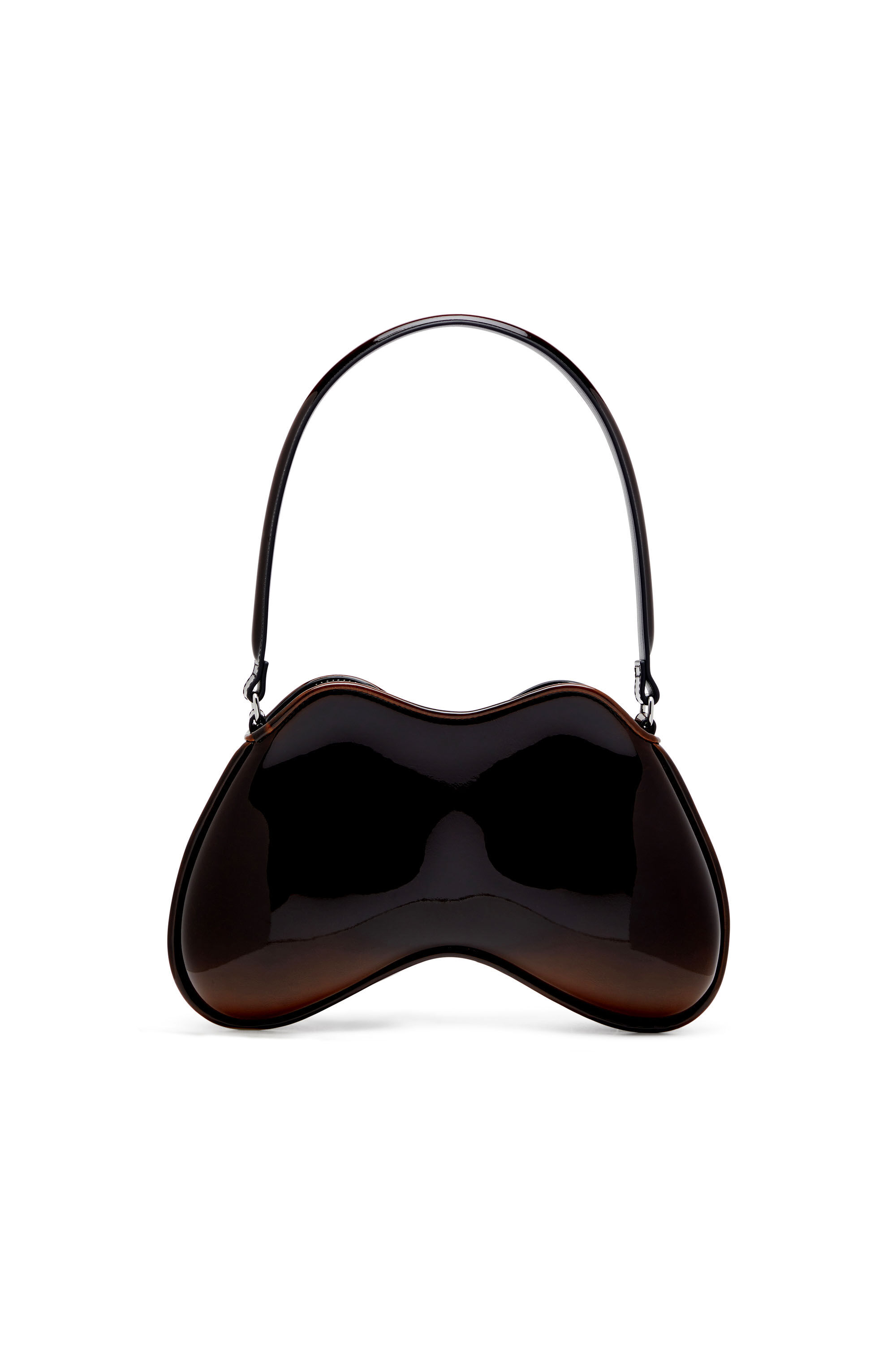 Diesel - DOUBLE-D SHOULDER, Damen Double-D-Feste Tasche aus zweifarbigem PU in Braun - 3