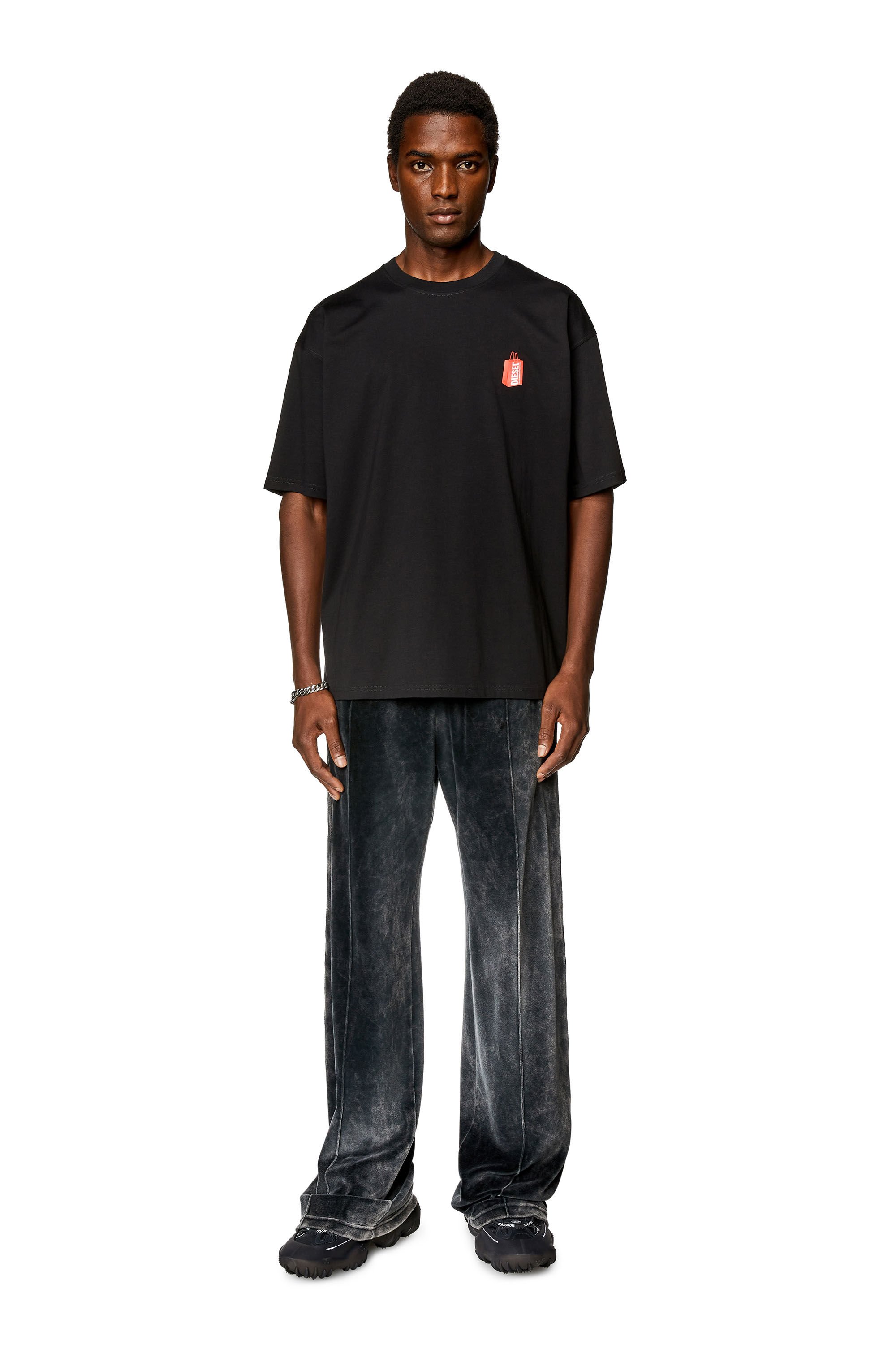 Diesel - T-BOXT-N2, Man T-shirt with Prototype sneaker print in Black - Image 1
