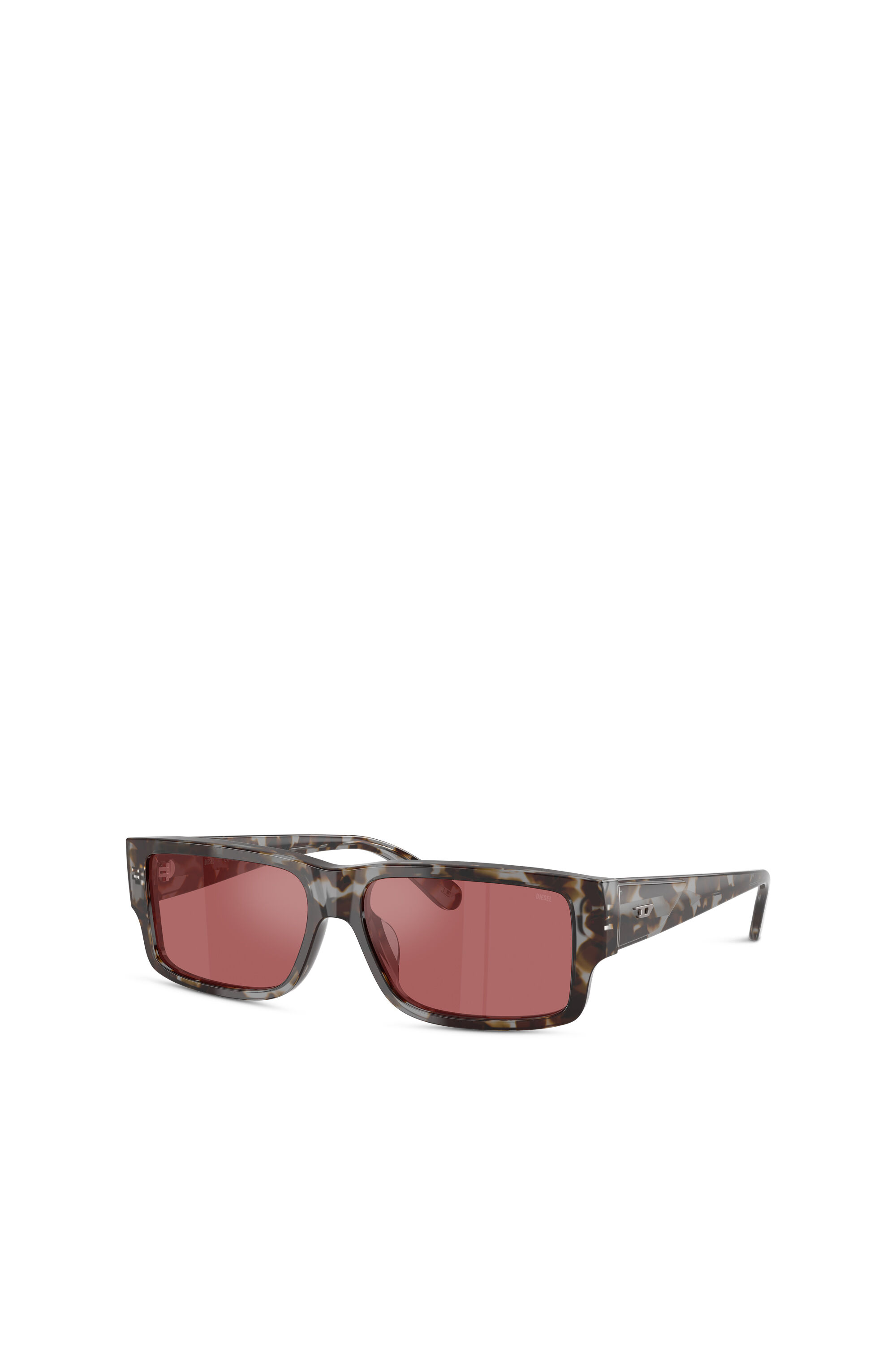 Diesel - 0DL2003, Herren Rechteckiges Modell Brille in Rot - 4