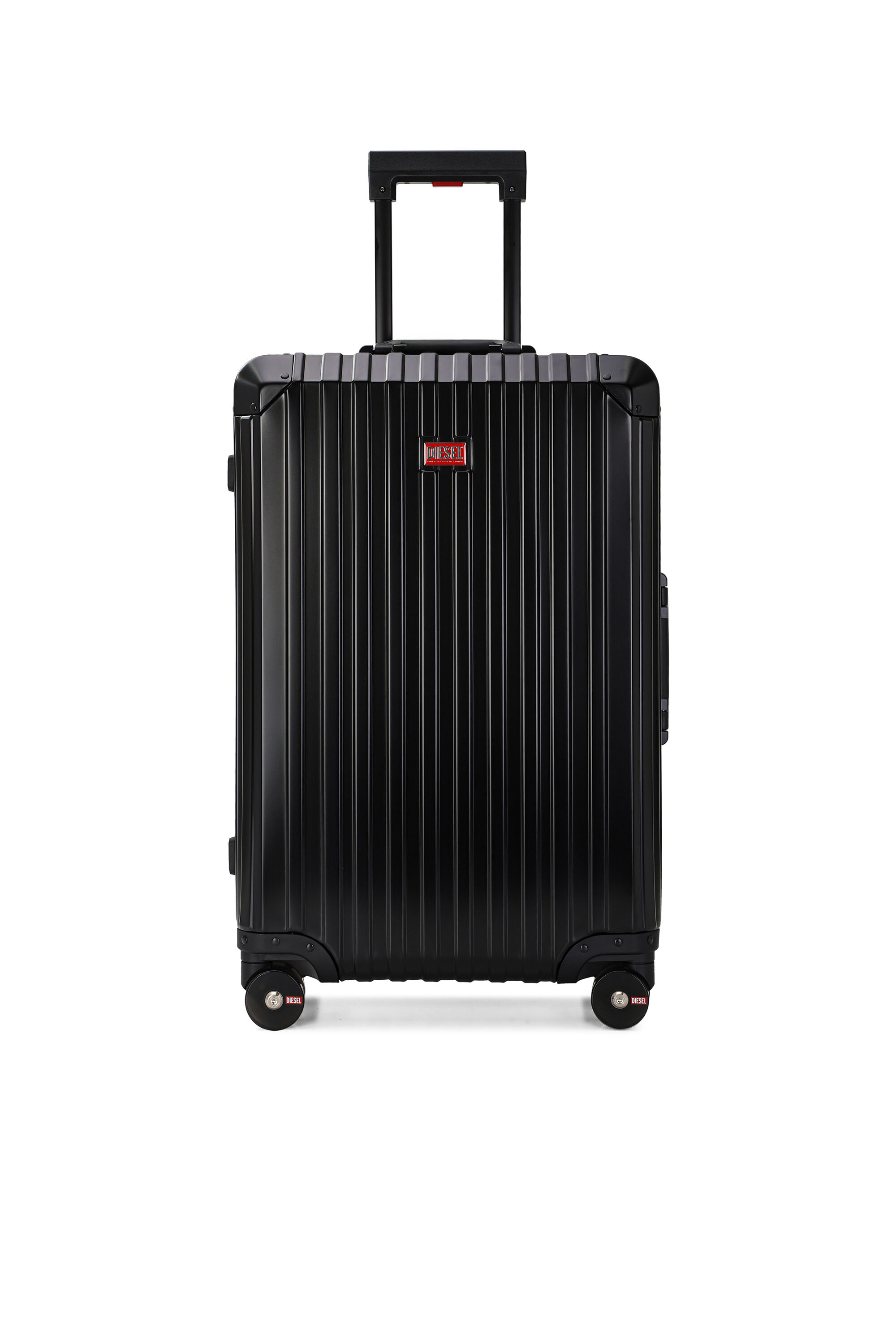Diesel - DIESEL ALUMINUM TROLLEY- DSL002, Unisex Koffer aus Aluminium Gr&ouml;&szlig;e M in Schwarz - 1