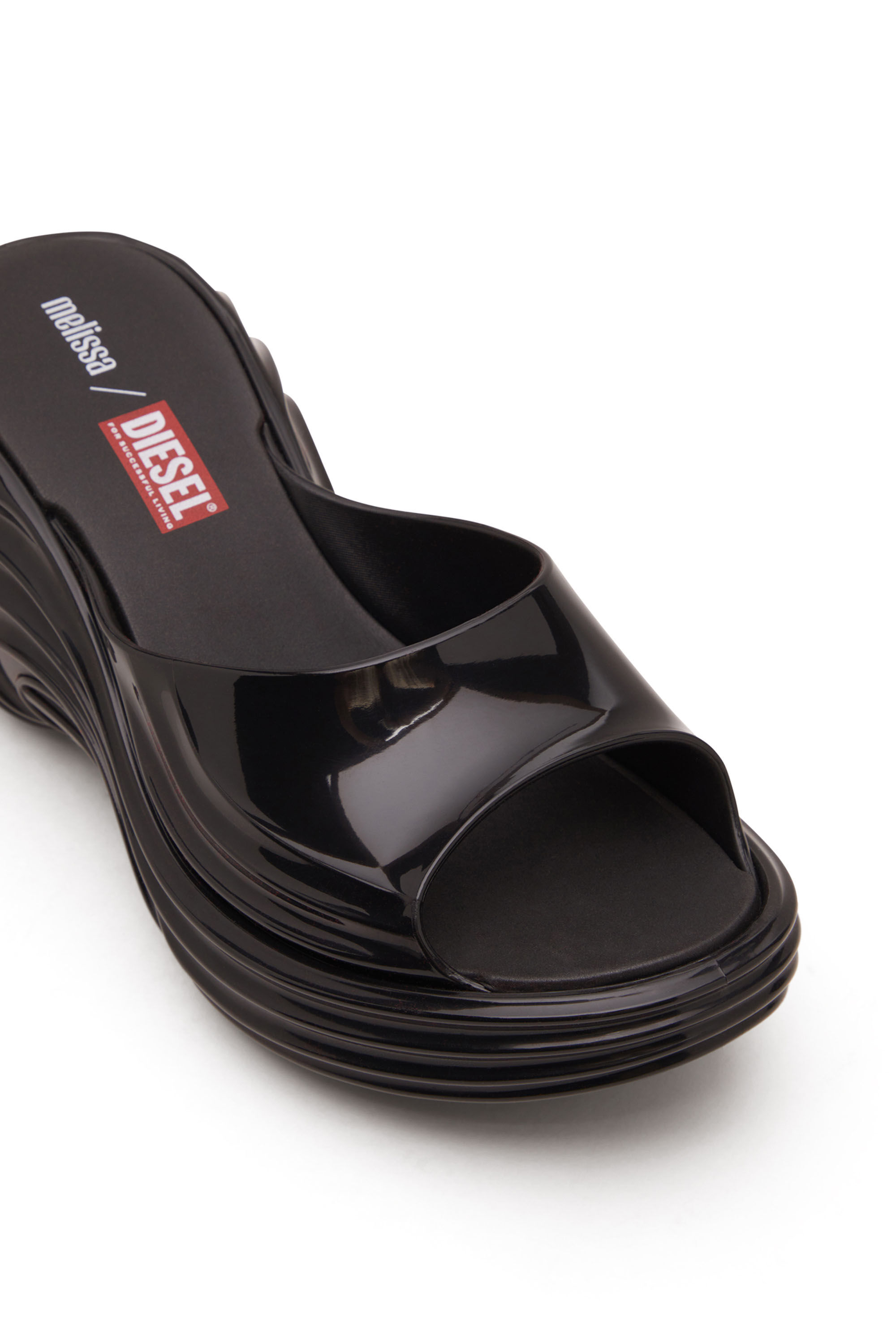 Diesel - MELISSA QUANTUM PLATFORM, Damen Plateau-Pantolette aus Melflex&reg; in Schwarz - 6