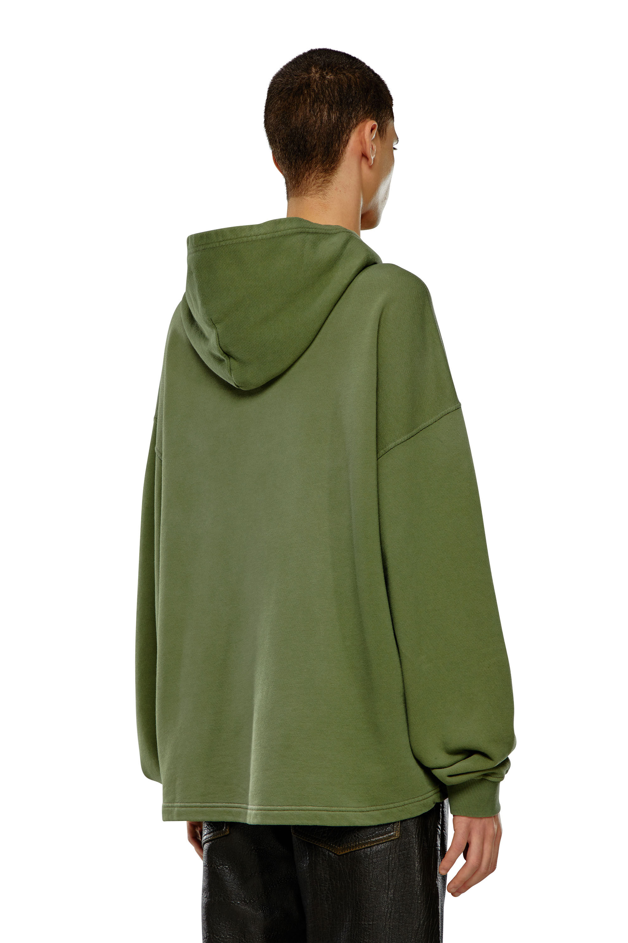 Diesel - S-BUNT-HOOD, Herren Hoodie mit Diesel Design Studio-Print in Olivgrün - 4