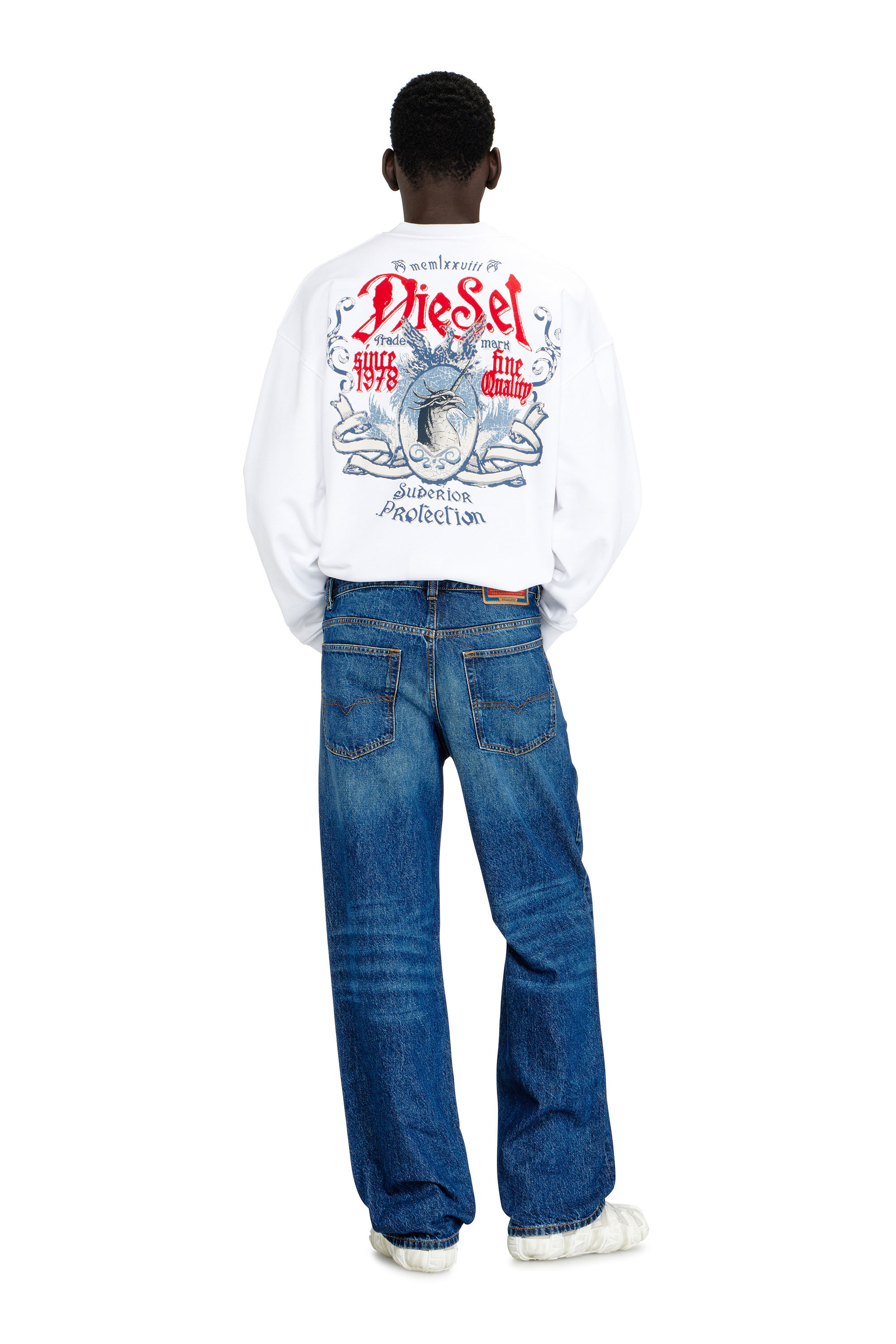 Diesel - Herren Relaxed Jeans 2001 D-Macro 09I27, Mittelblau - 3