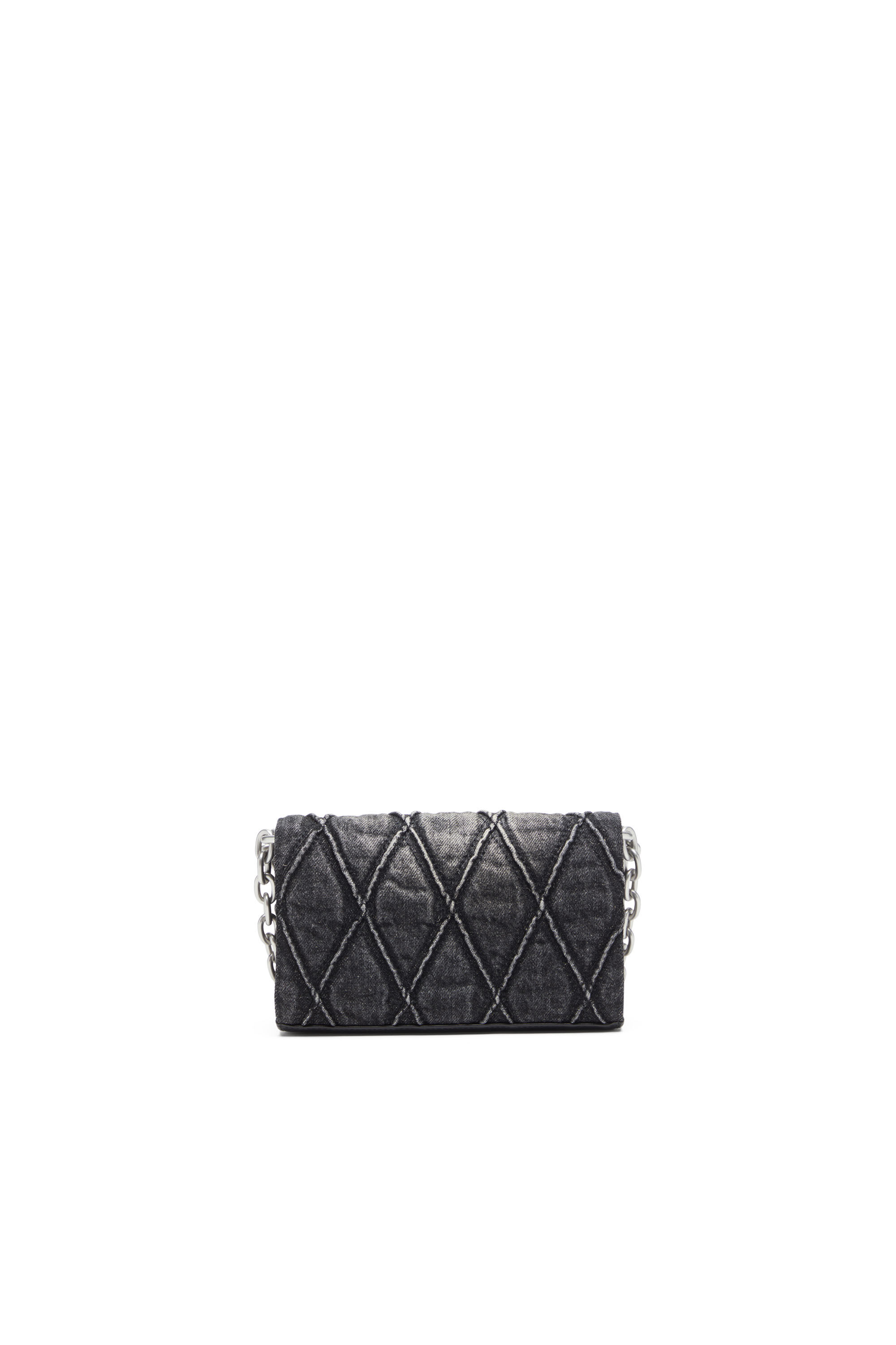 Women's Wallet purse in argyle quilted denim | Black | Diesel