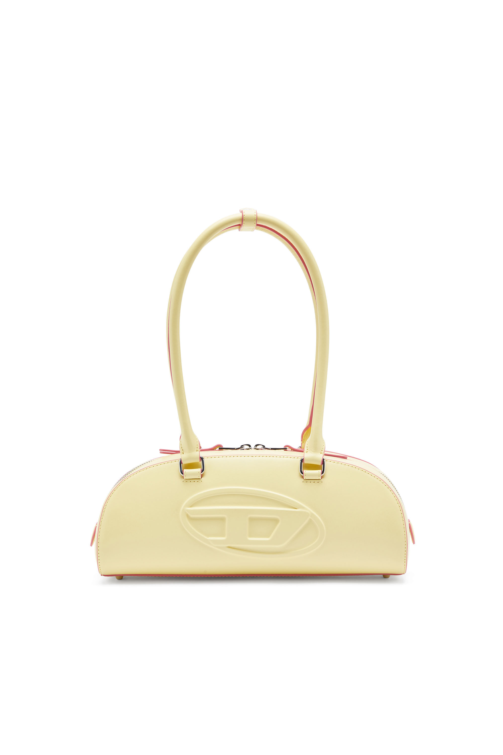 Diesel - 1DR DOME SHOULDER EW, Damen 1DR Dome - Langgezogene Bowlingtasche aus Leder in Gelb - 1