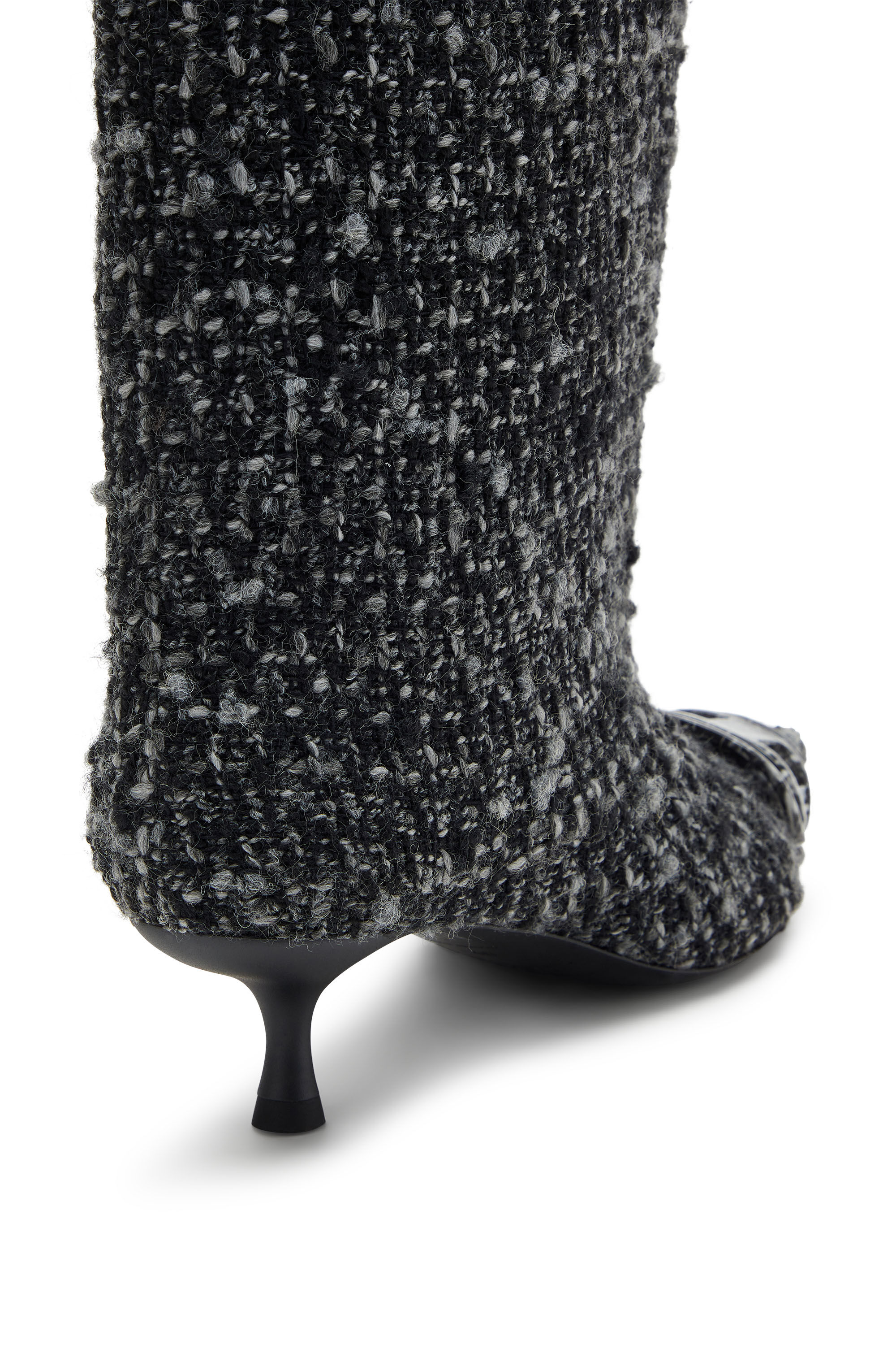 Diesel - D-VENUS 40 KB TUBE, Damen Bouclé-Kniehohe Stiefel in Schwarz - 4