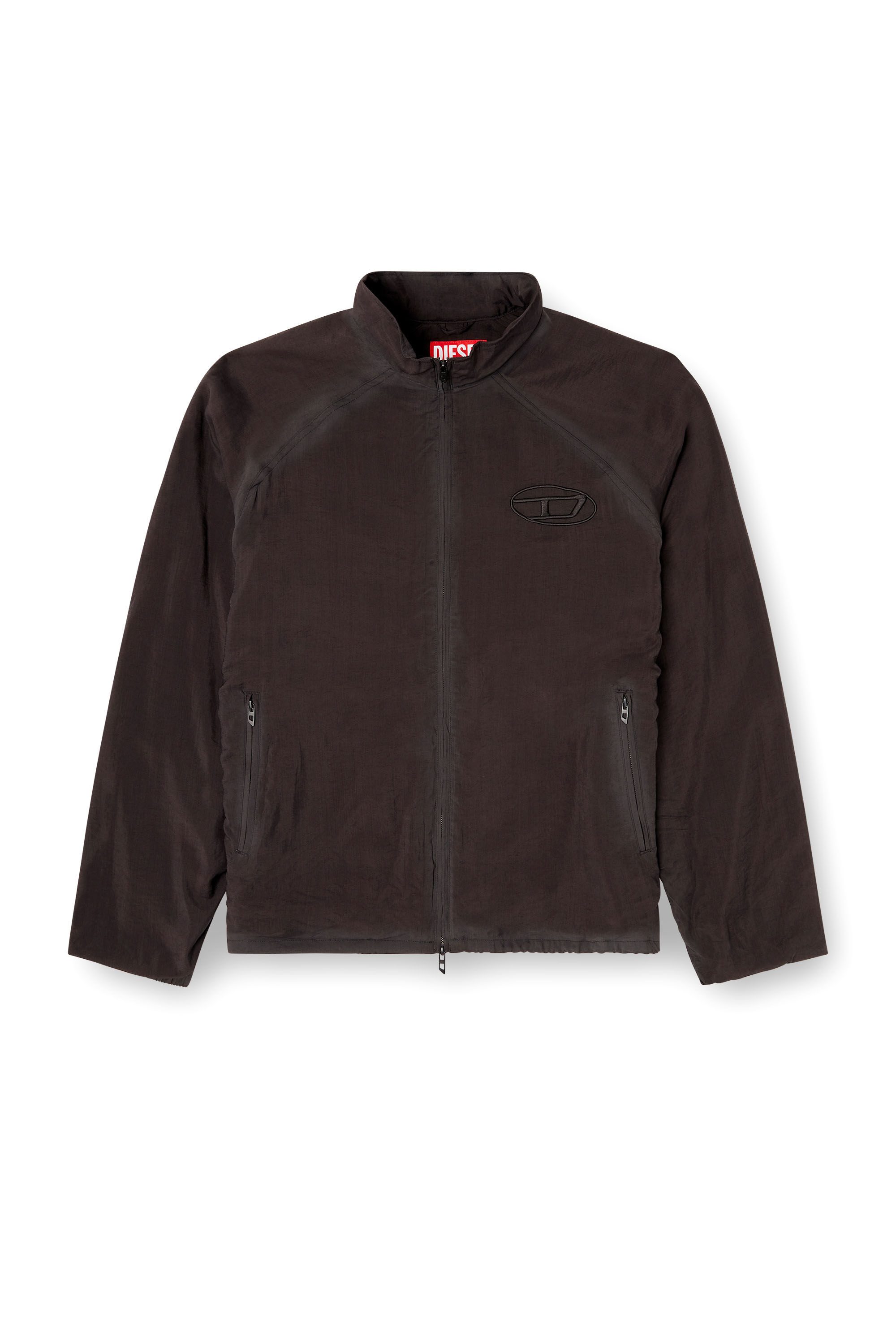 Diesel - J-HENRI-SOUVENIR, Herren Trackjacke im Souvenir-Stil mit Stickerei in Dunkelgrau - 2