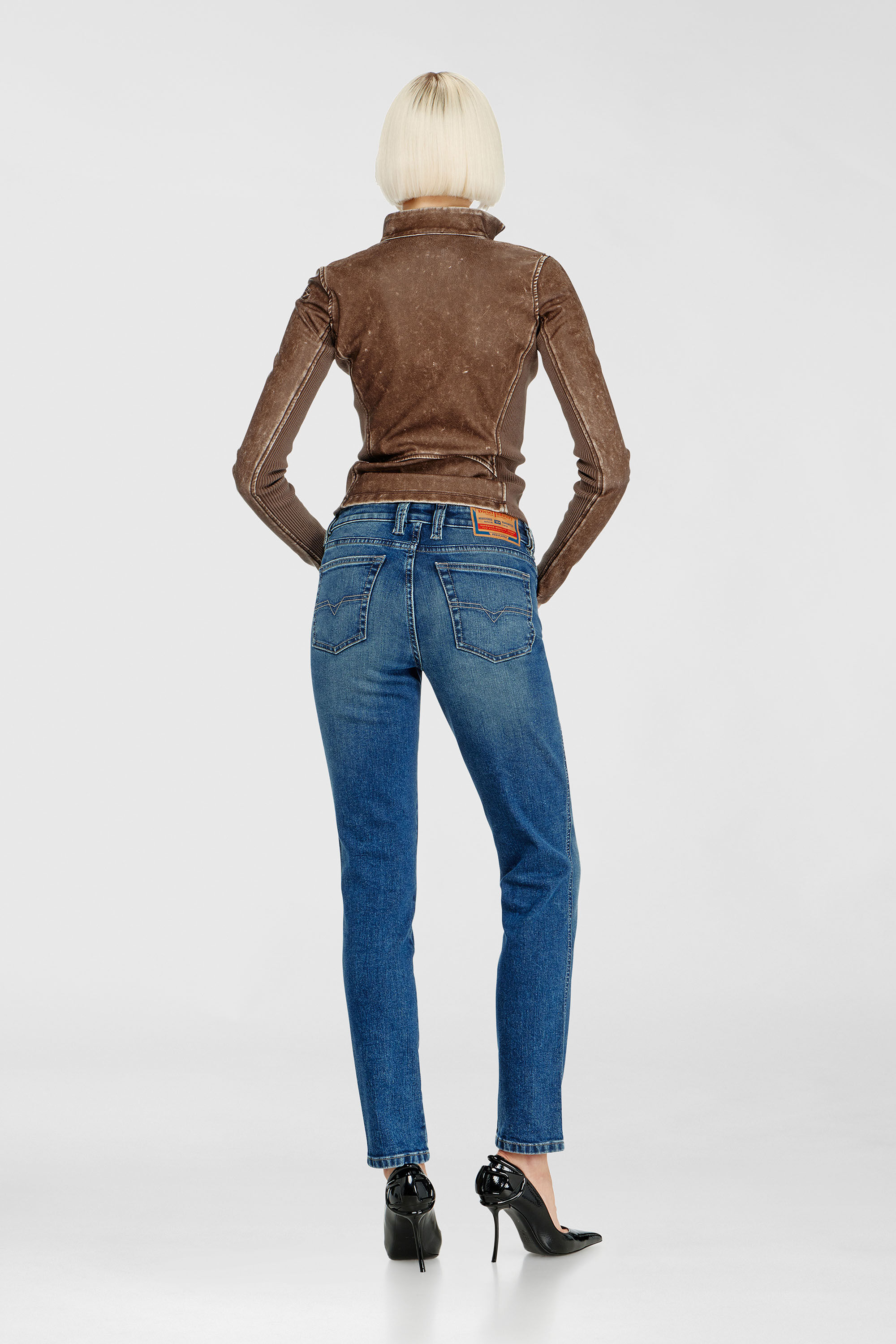 Diesel - Damen Slim Jeans 1992 D-Jiann 0DBEE, Mittelblau - 3