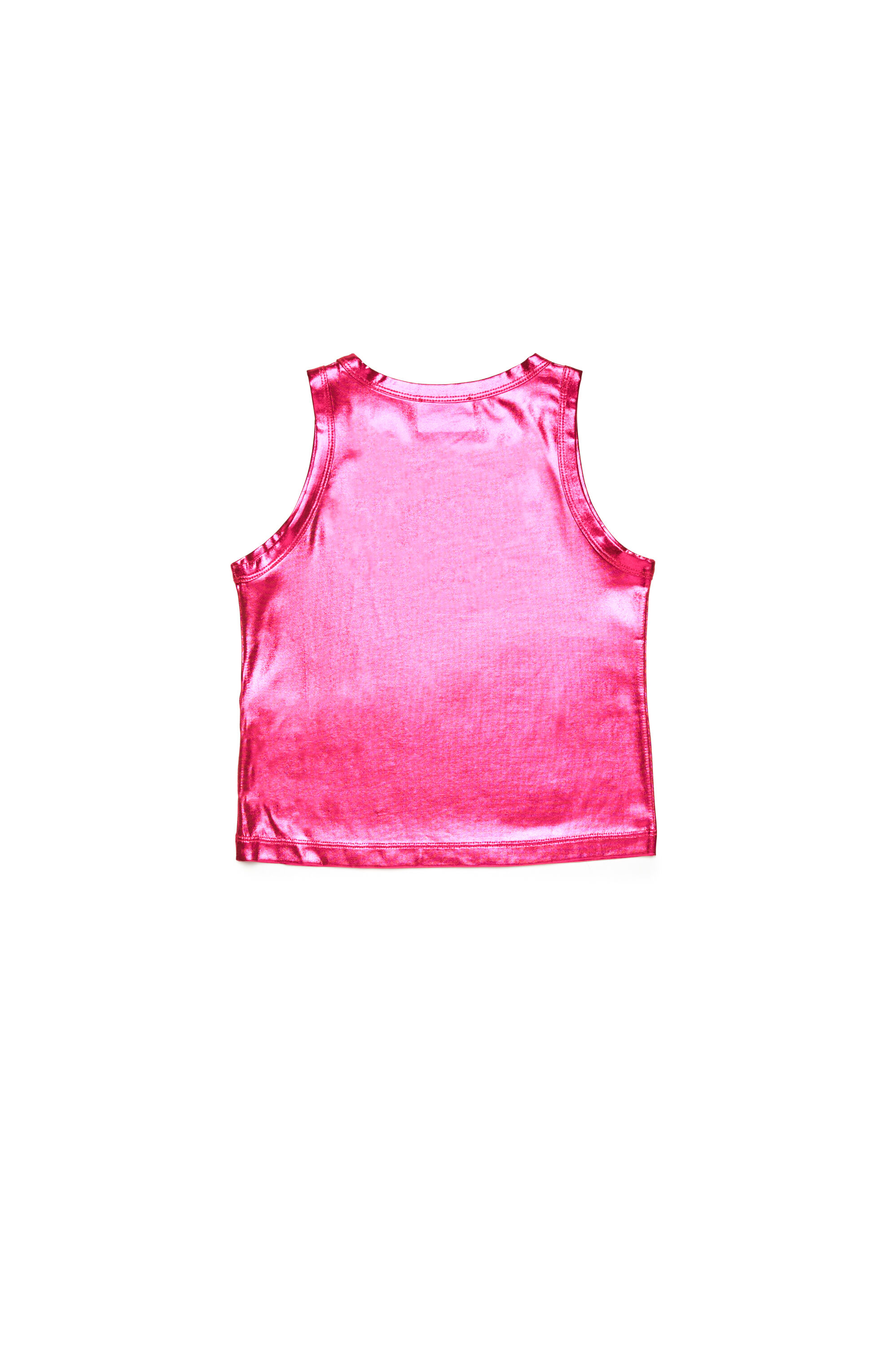 Metallisches Tanktop Für Mädchen Mit Alien-Brille – Glänzendes Party-Oberteil Für Kids